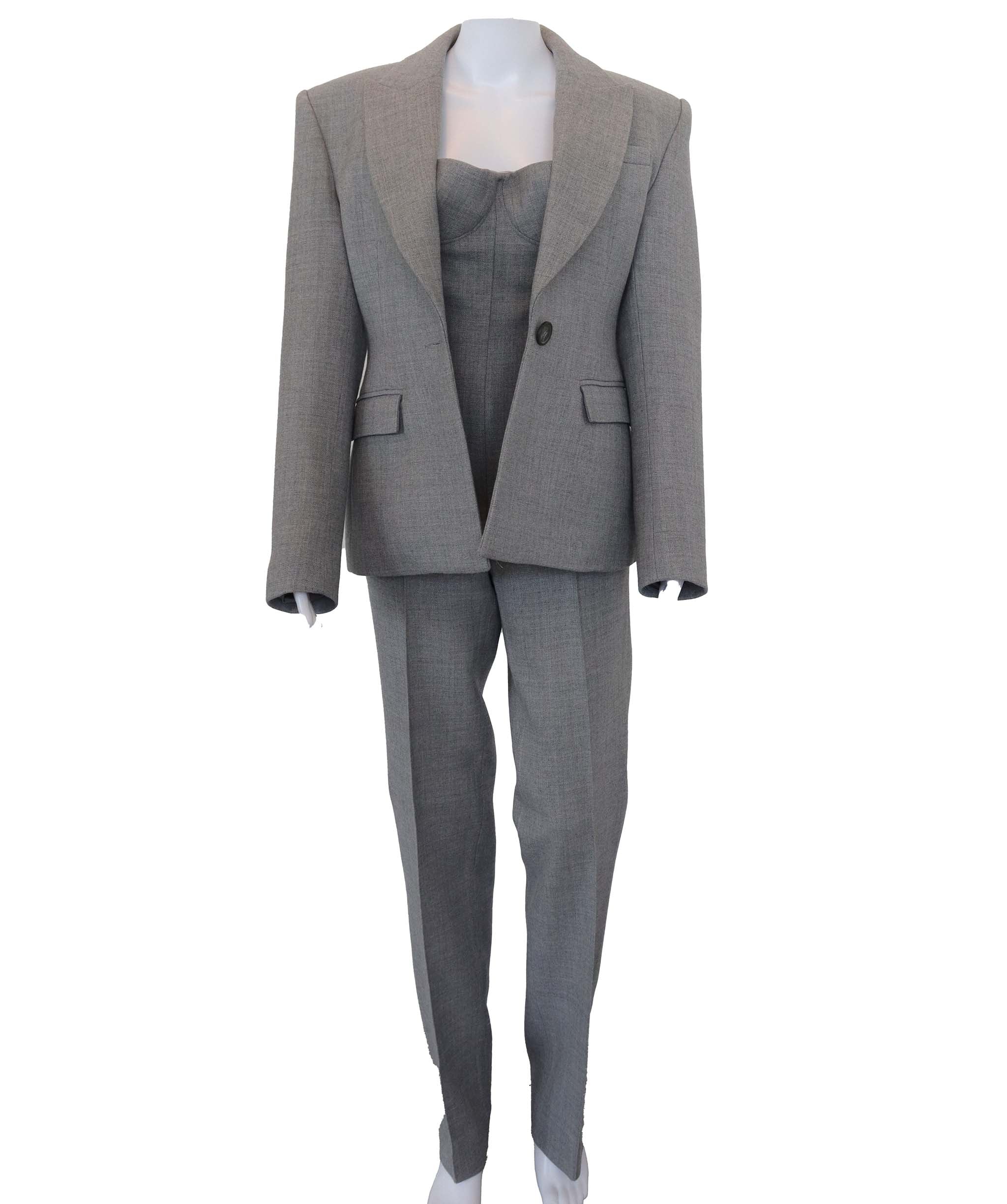 set trouser jacket tube Alex Perry grey ASC7178
