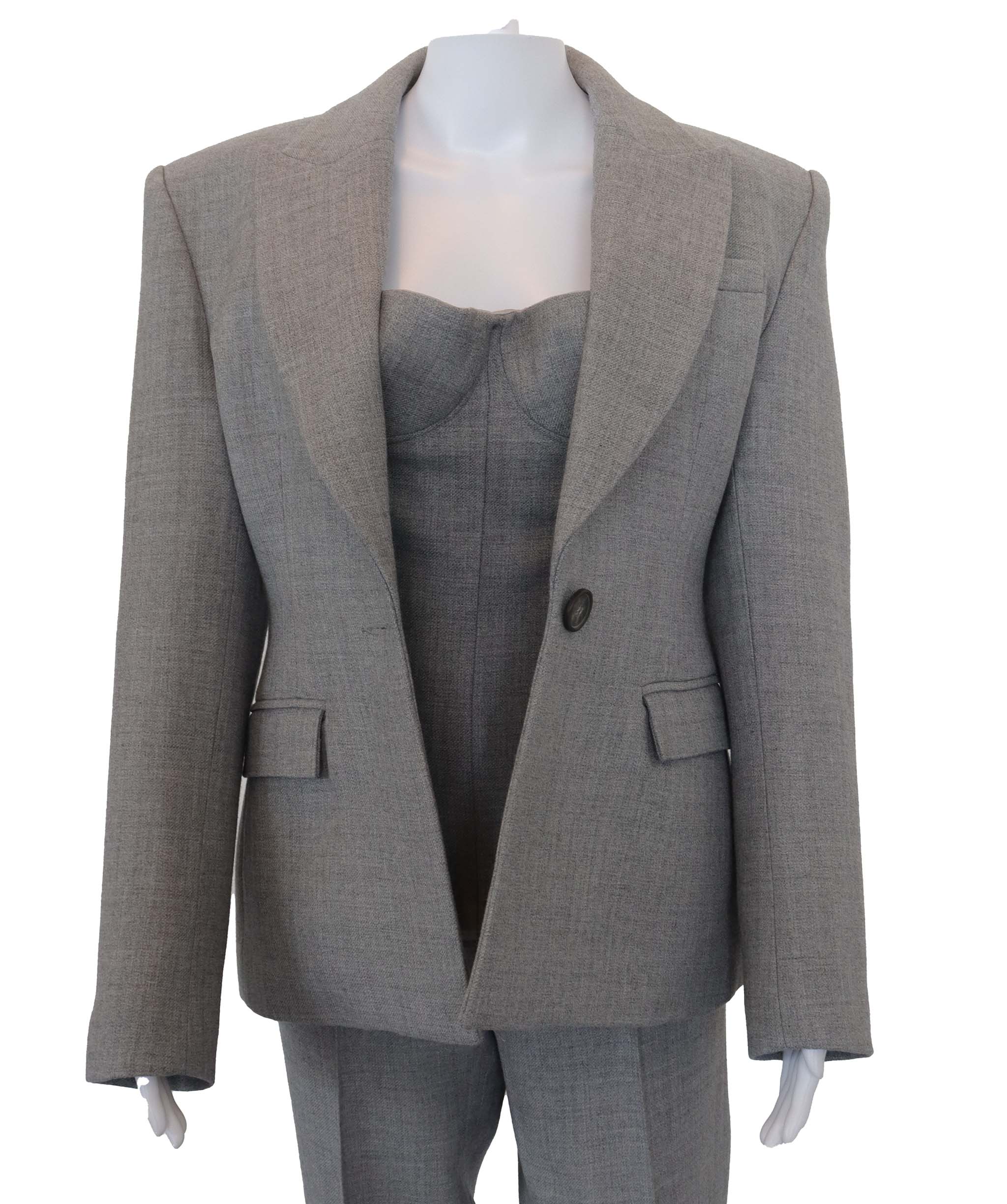 set trouser jacket tube Alex Perry grey ASC7178