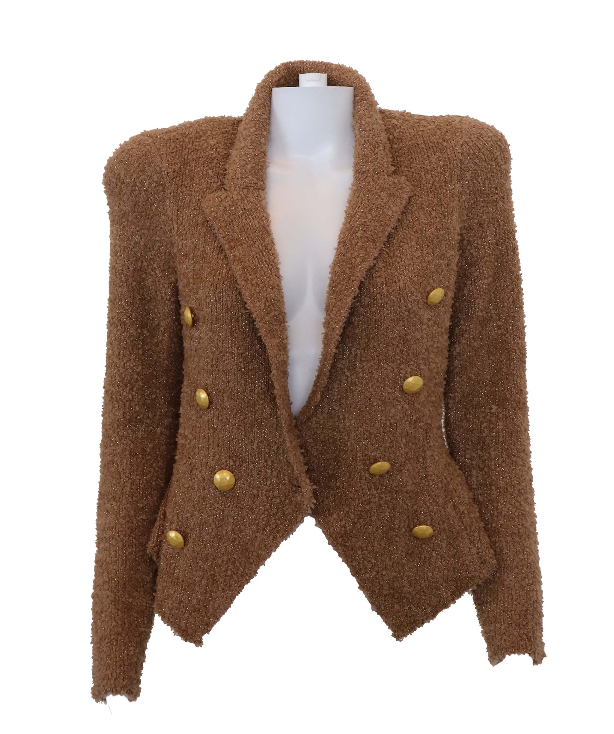Wool coat L'Agence gold brown ASC7136