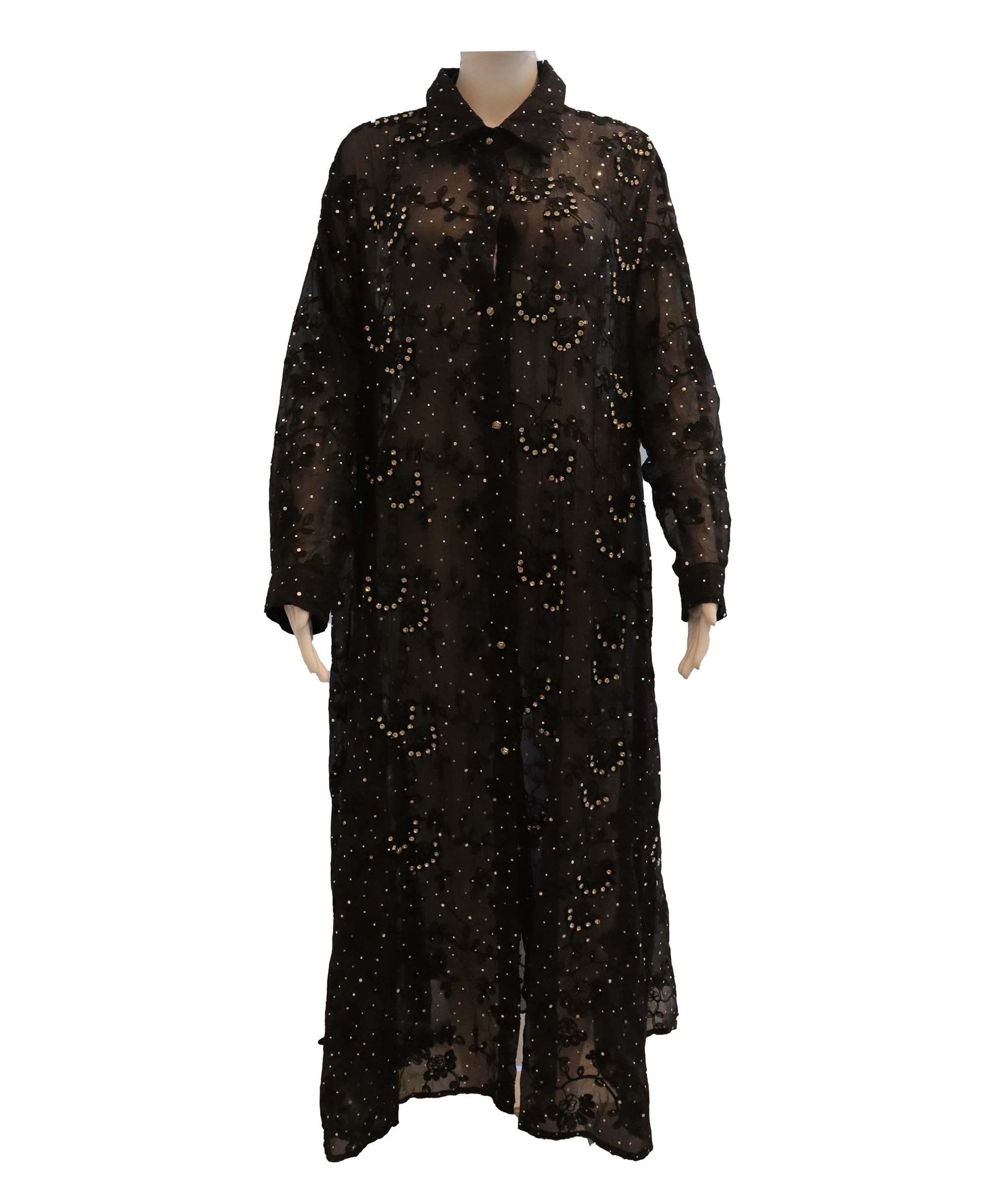 Black dress long sleeve AGC3666