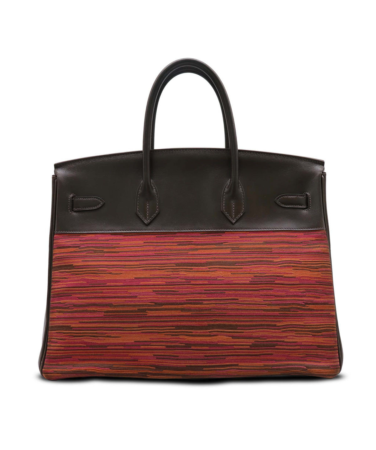 HERMES Birkin 35 Box VibratO Havane Orange Fuchsia GHW AGC3878