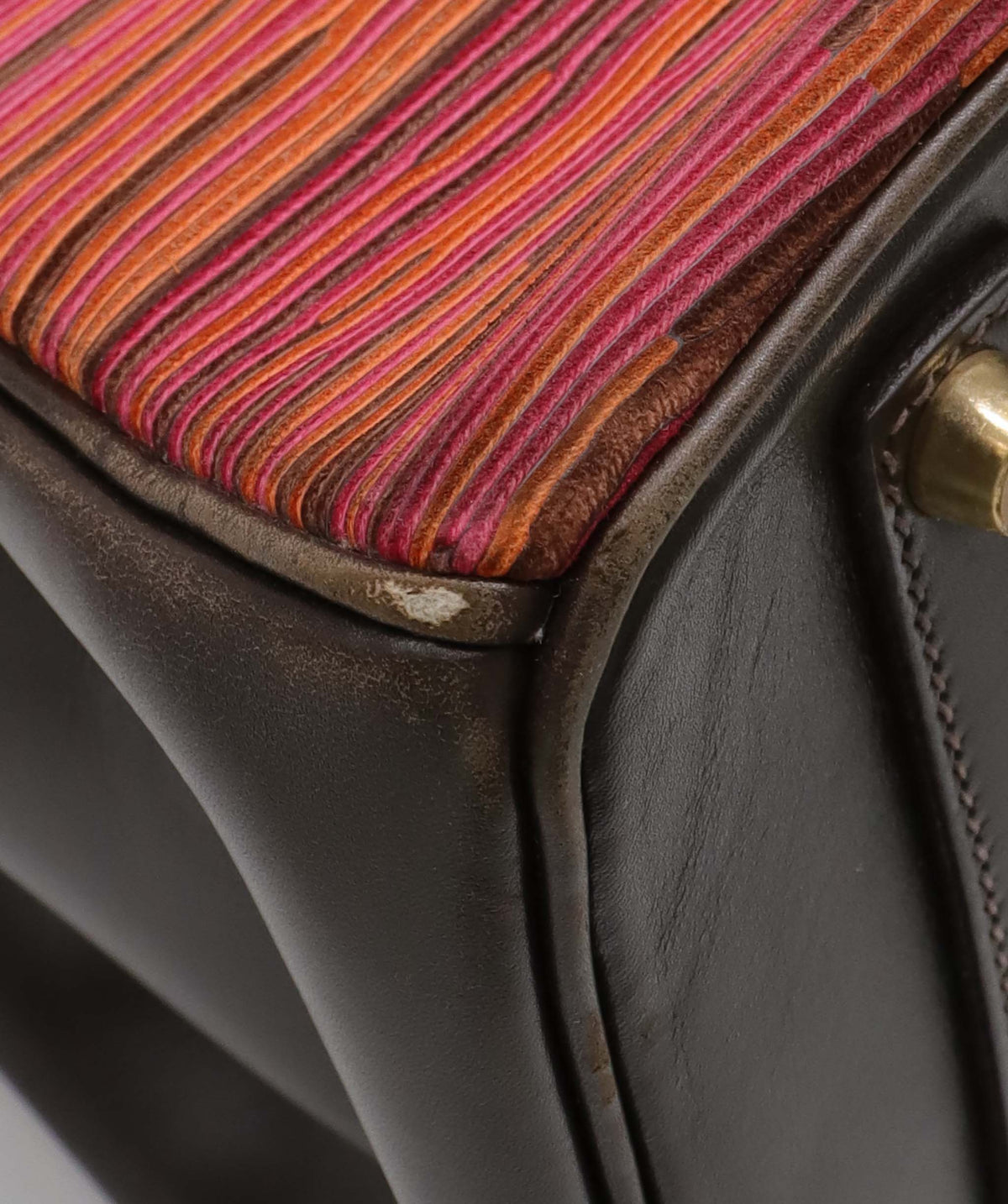 HERMES Birkin 35 Box VibratO Havane Orange Fuchsia GHW AGC3878