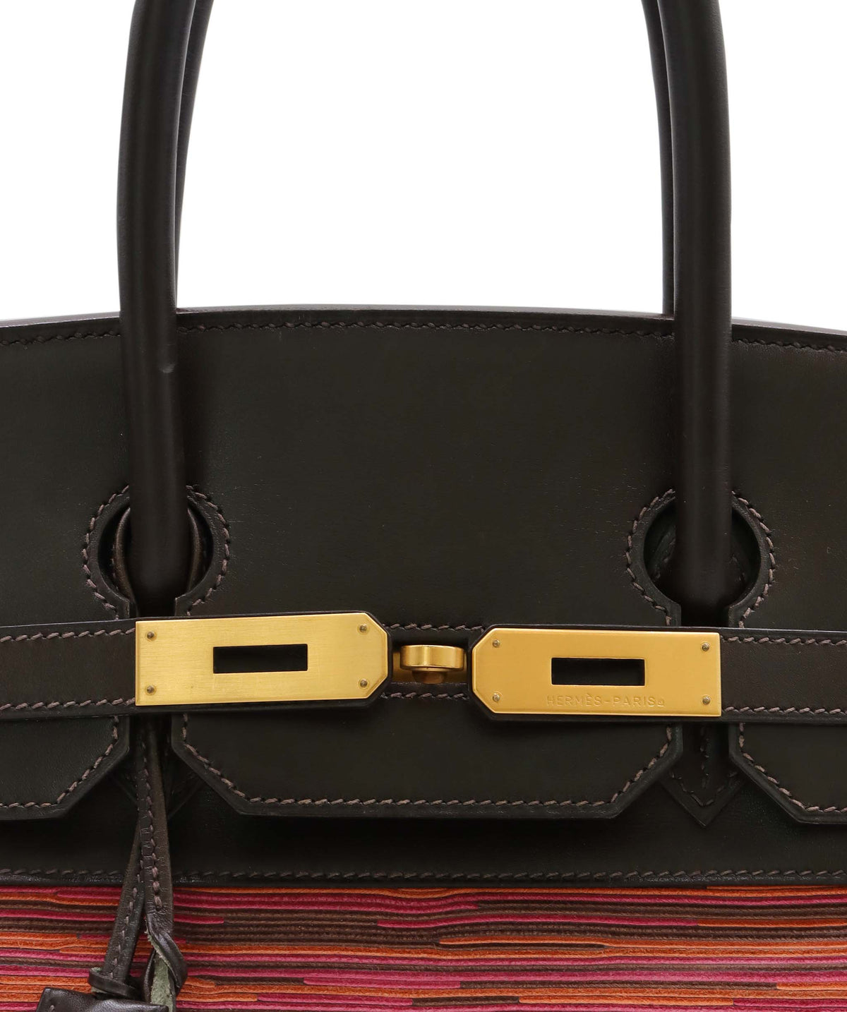 HERMES Birkin 35 Box VibratO Havane Orange Fuchsia GHW AGC3878
