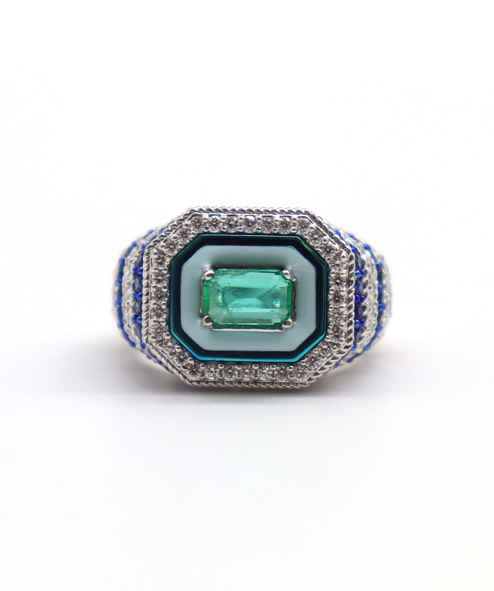 "RING GOLD WT 4.940 DIA WT 0.610 CS WT 1.340 GEM WT 5.330 SIZE EU-47 R-Y67G