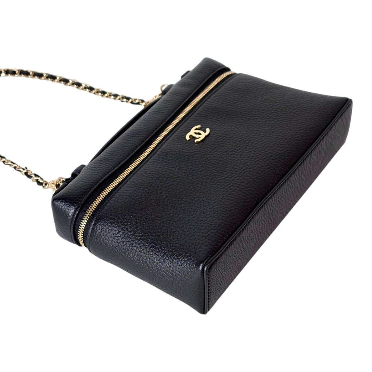 Chanel Large Black Large Top Handle Vanity Bag