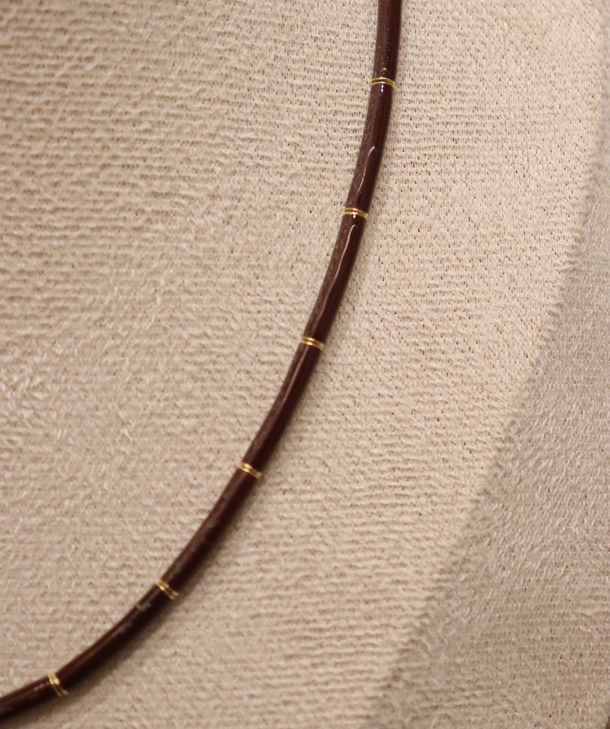 Chocolate enamel diamond necklace AGC3681