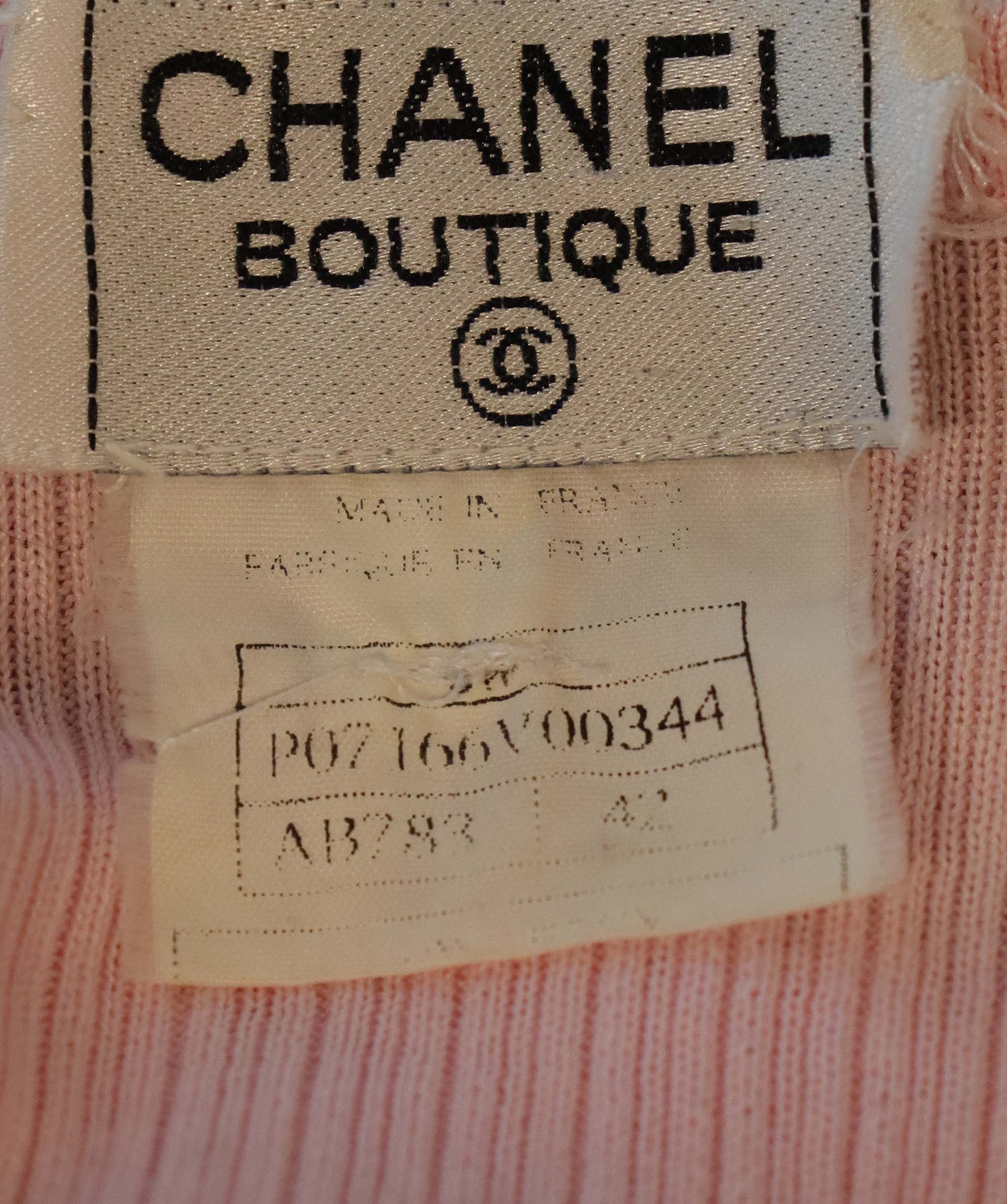 Chanel Pink Knit Top size 42 DXBCS0753