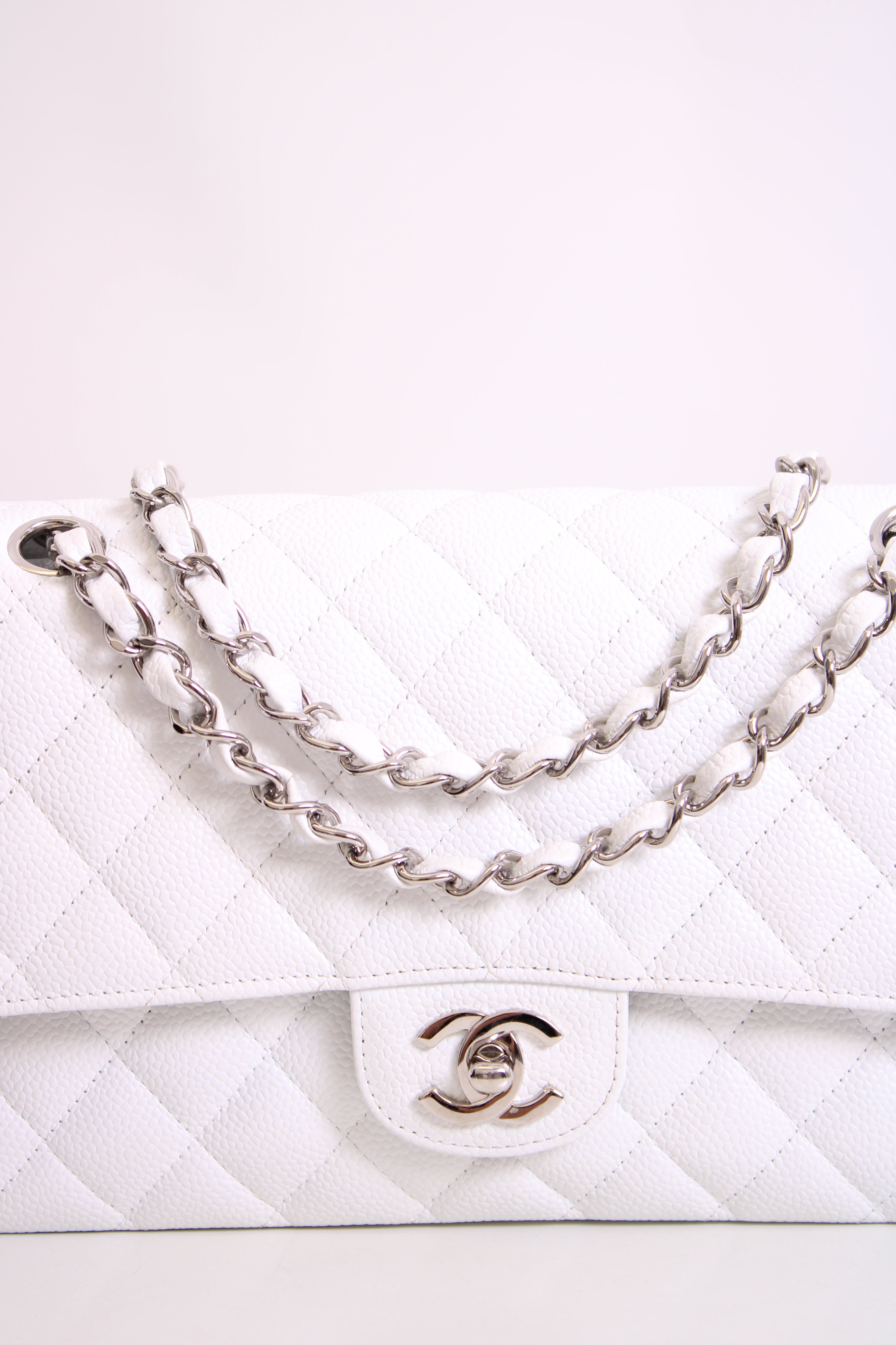 Chanel White Chanel Classic Flap