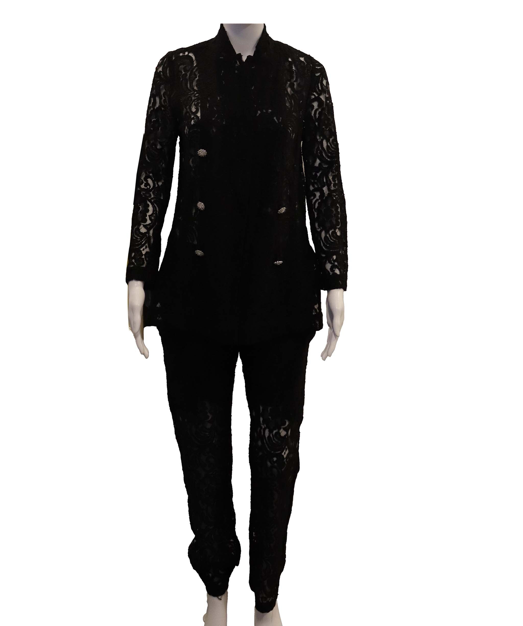 Charis and Diba Luxe Black Lace Ensemble Medium size DXBCS0741