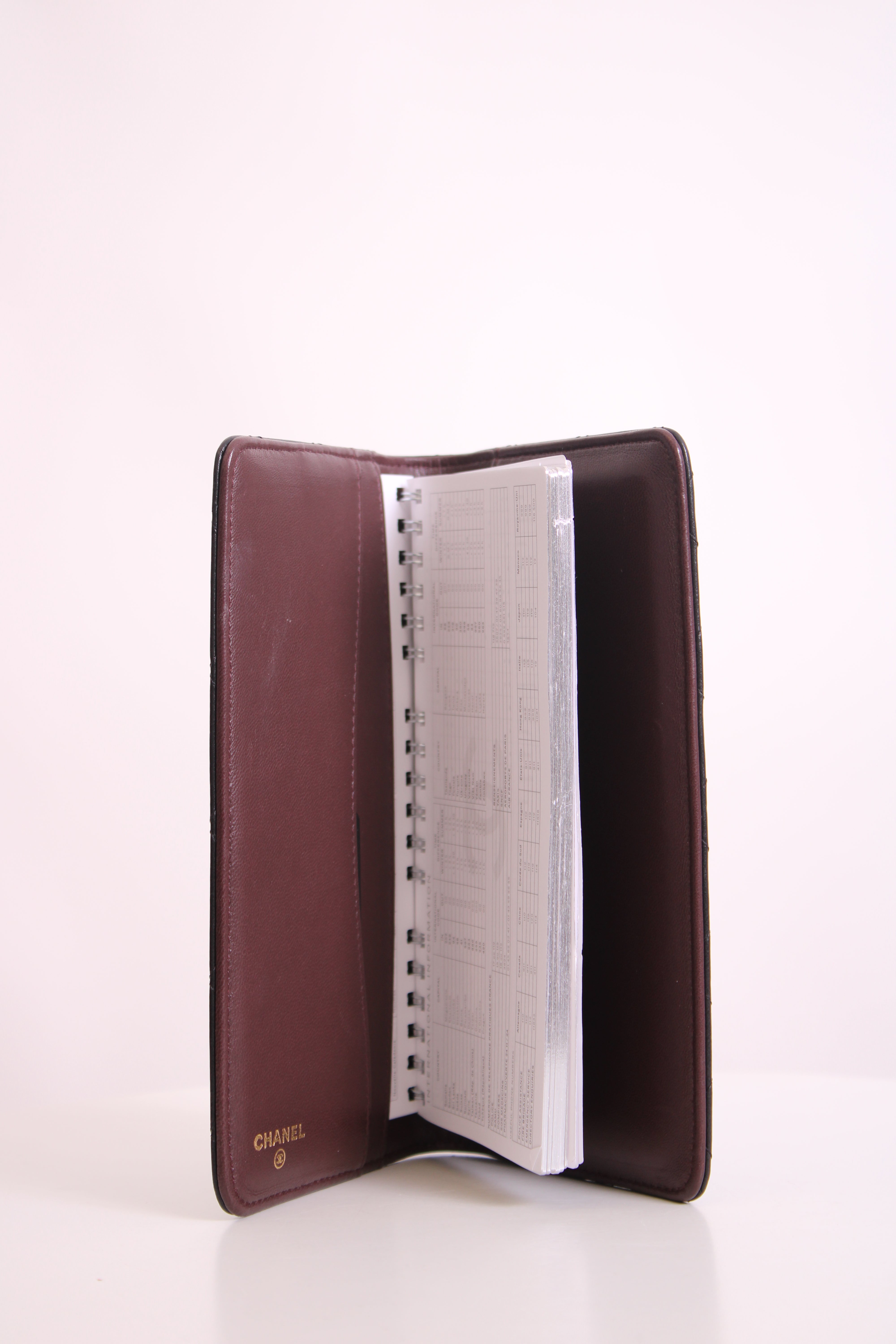 Chanel Quilted Lambskin Agenda Black