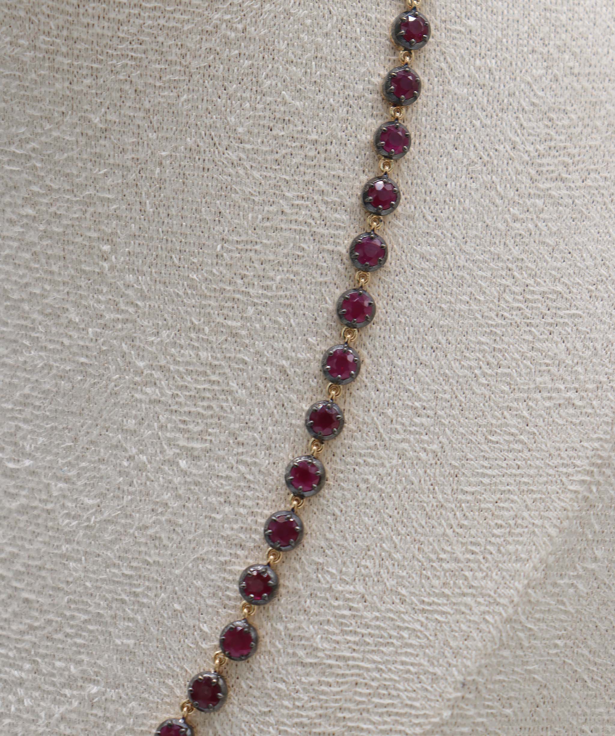 By Sabrina the oracle necklace TW-13.75ct Gold-25.21g 17" Ruby C13013