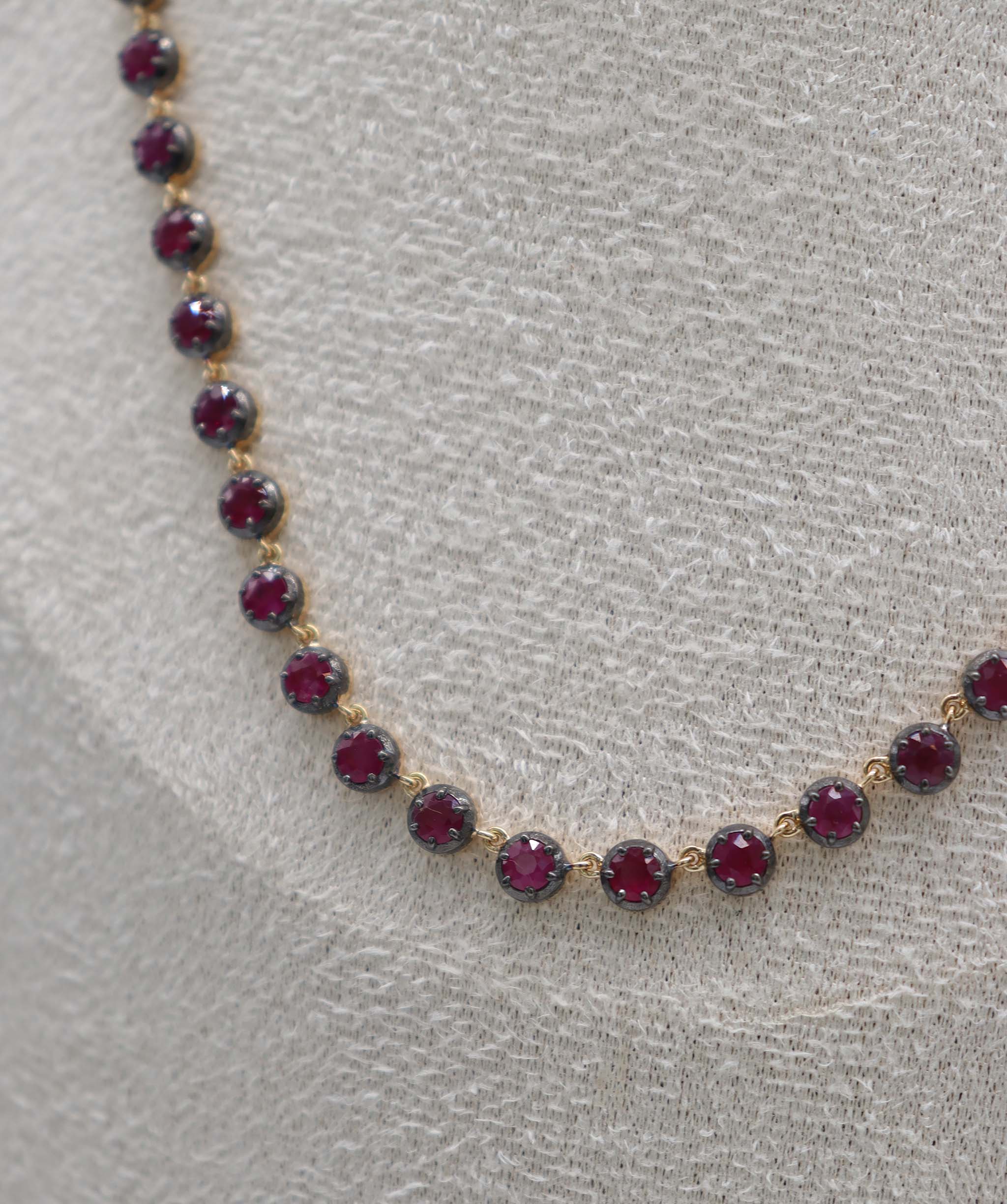 By Sabrina the oracle necklace TW-13.75ct Gold-25.21g 17" Ruby C13013