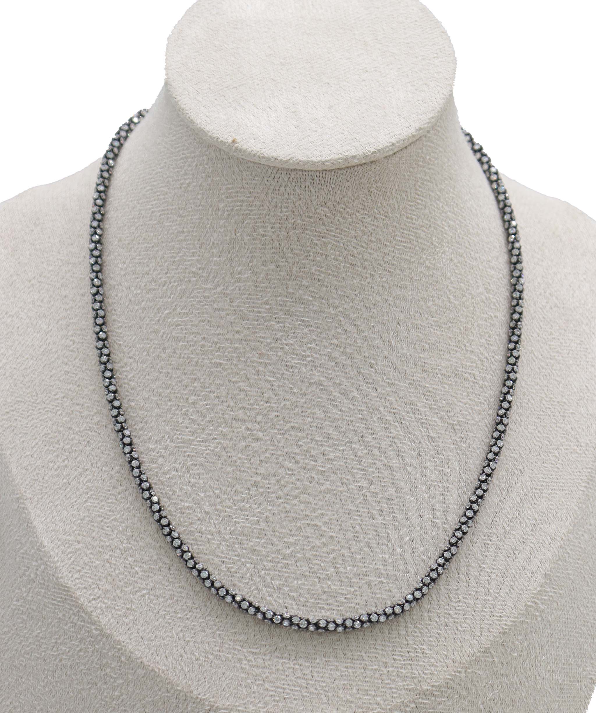 By Sabrina the high priest necklace 17.11ct gold-13.11gram 17" wh sd(1.70mm) C12947
