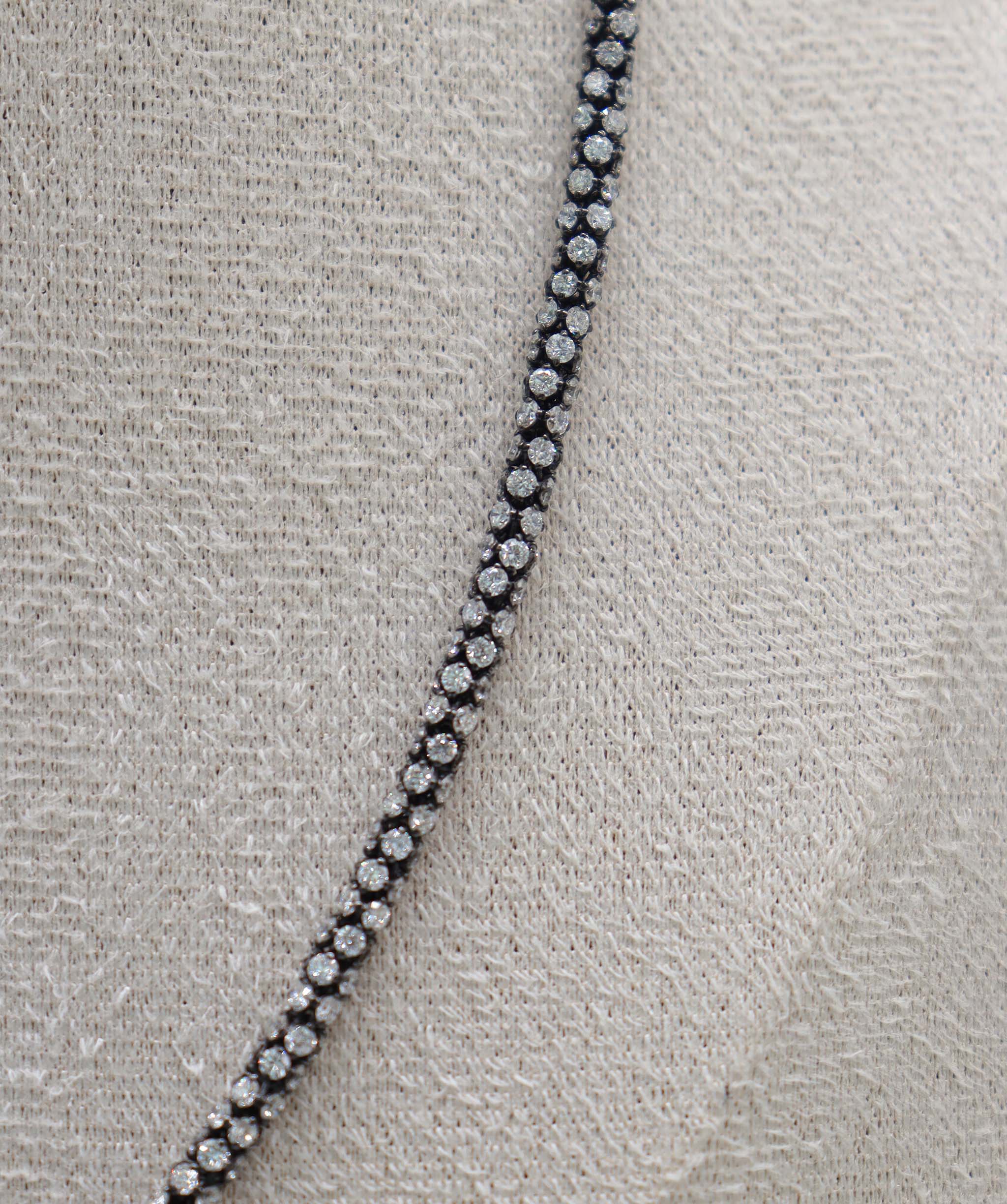 By Sabrina the high priest necklace 17.11ct gold-13.11gram 17" wh sd(1.70mm) C12947