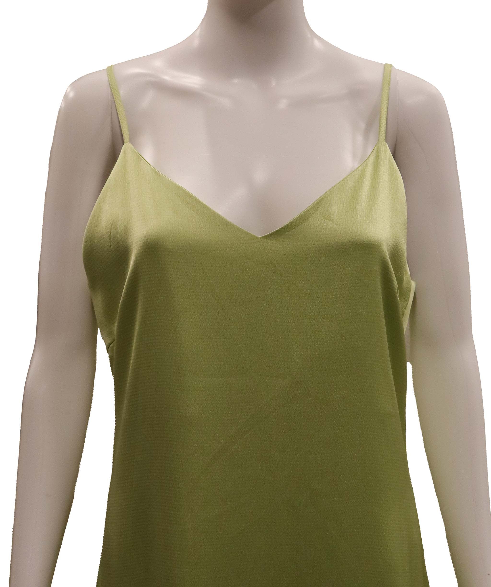 Elegant Mint Satin Midi dress Medium size DXBCS0729