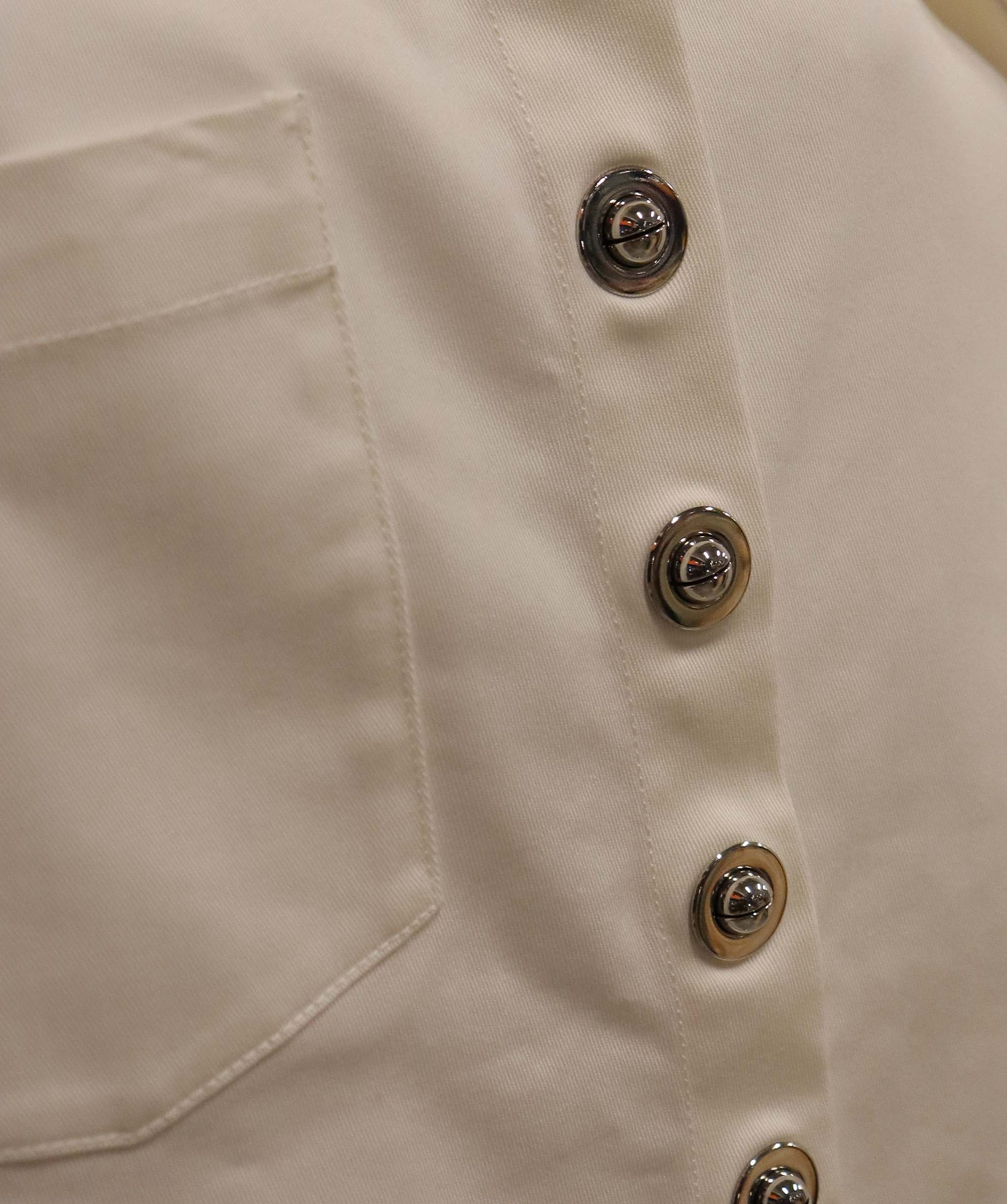 CALVINLOU Pearl Off-the-Shoulder shirt XS size DXBCS0727