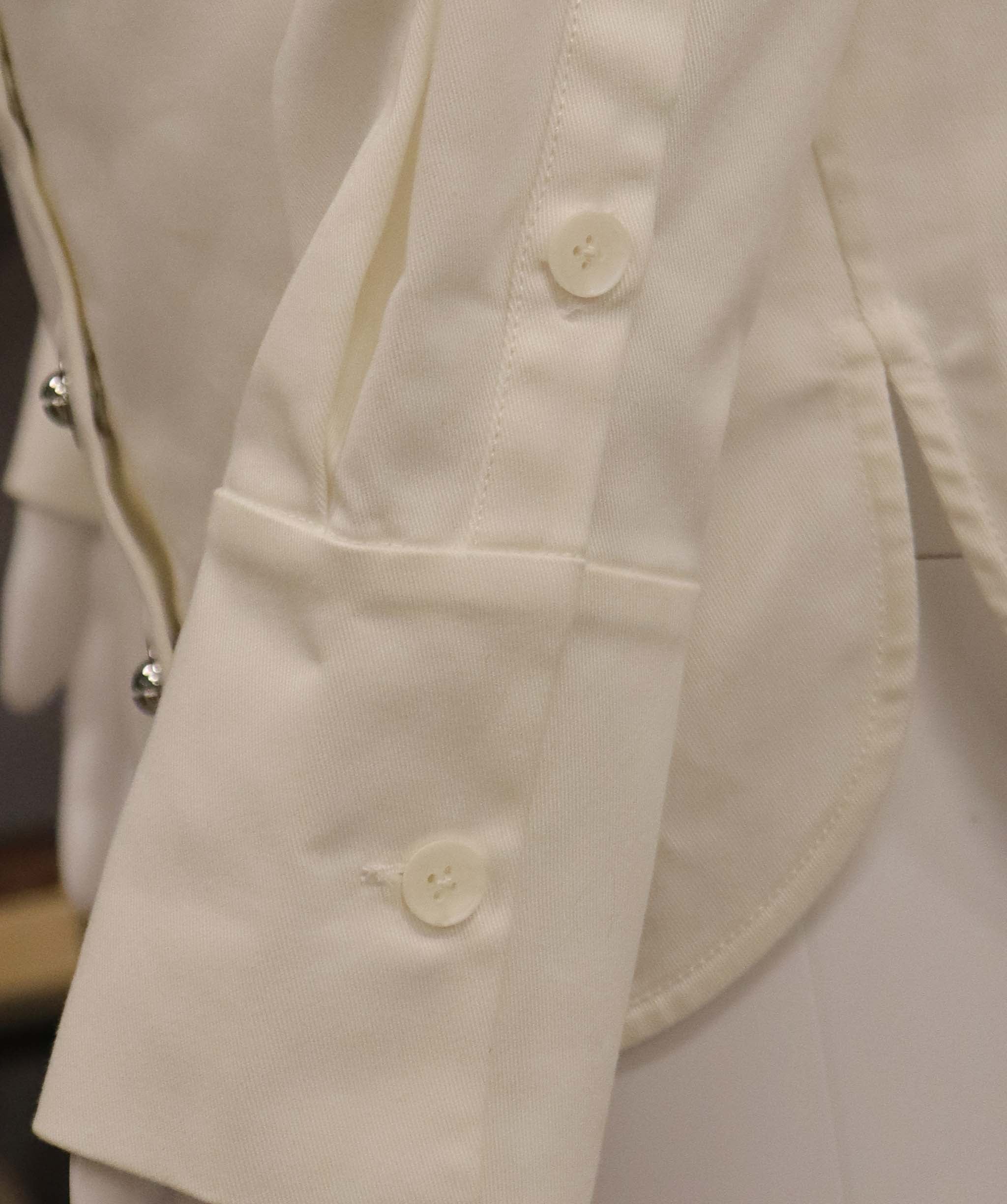 CALVINLOU Pearl Off-the-Shoulder shirt XS size DXBCS0727