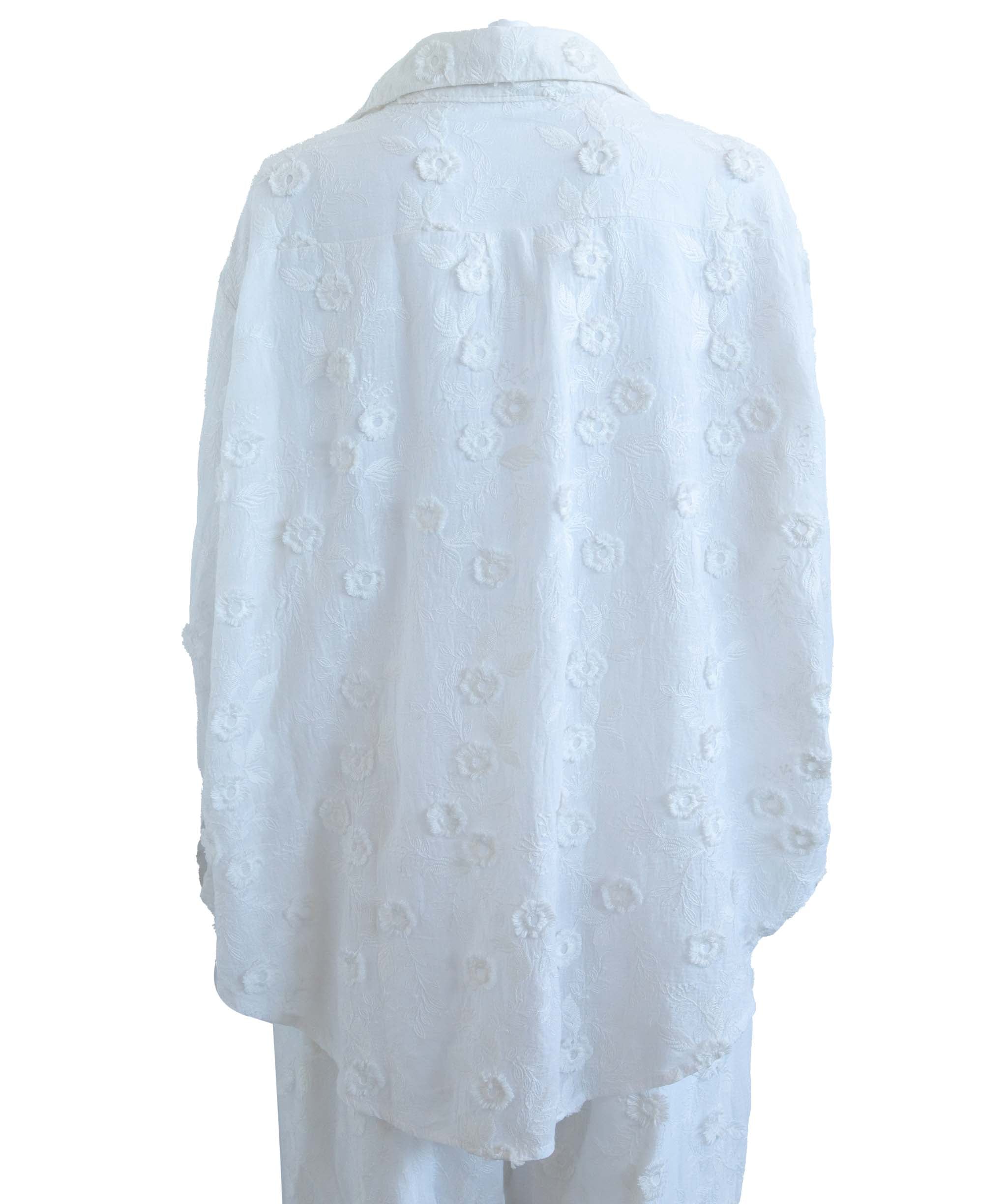 Fashion White Top and Trouser set AGC3752
