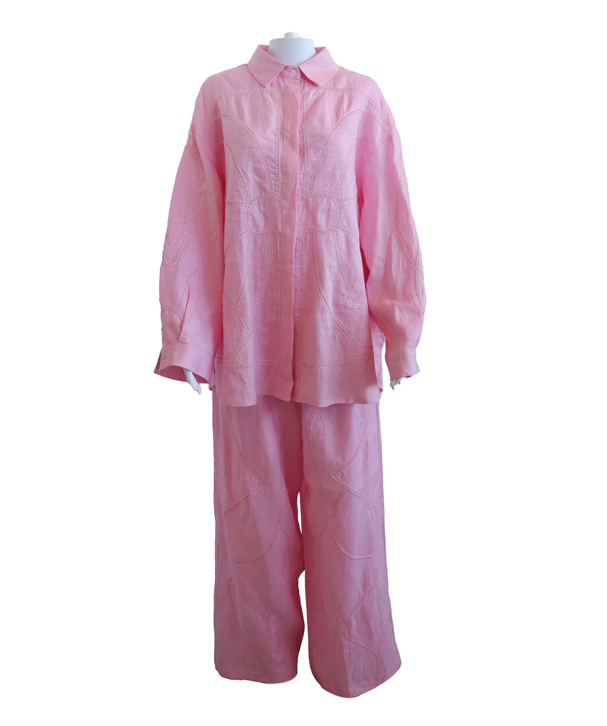 Pink Top and Trouser Set AGC3748