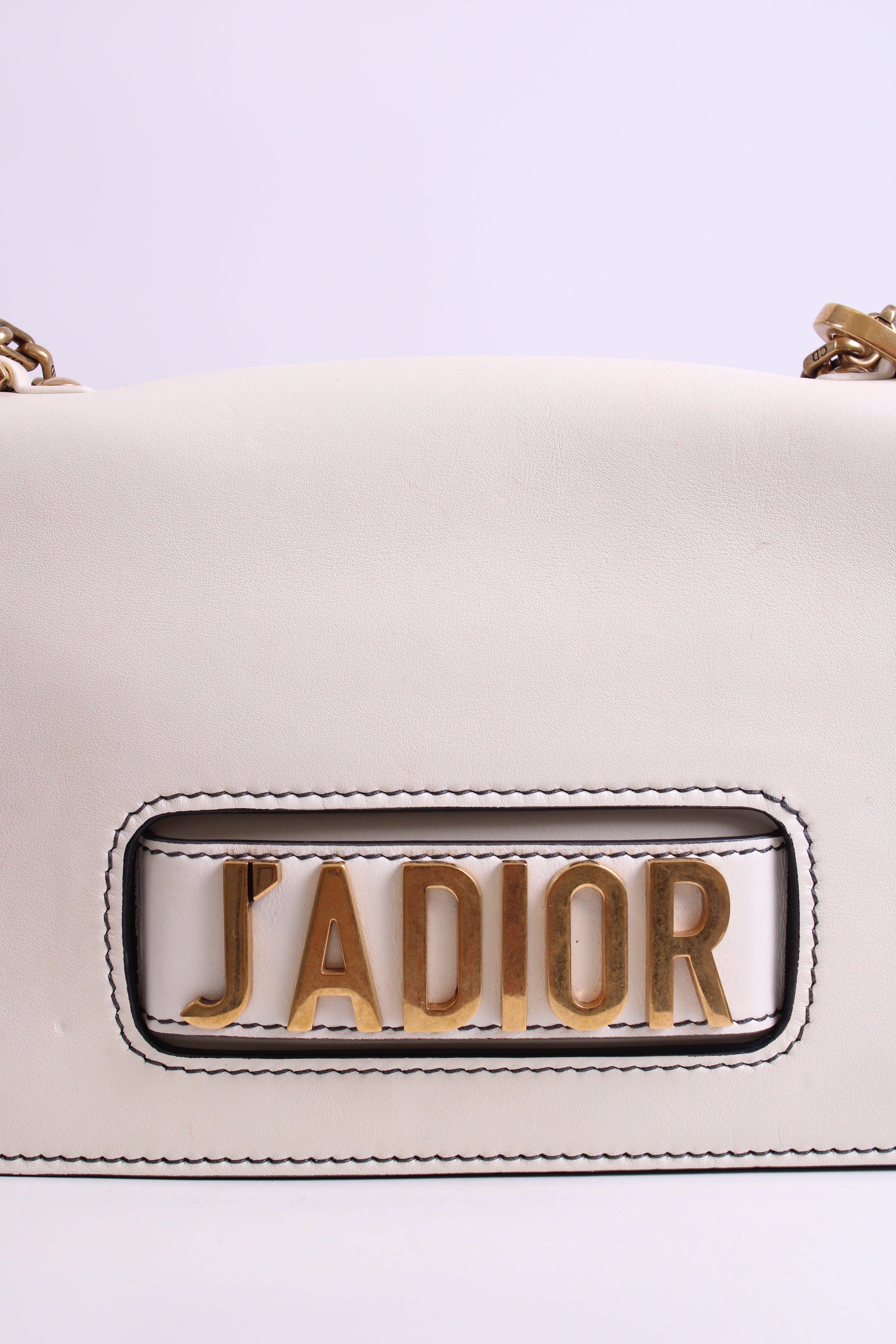 Christian Dior Christian Dior J'Adior Chain Flap Handbag Cream