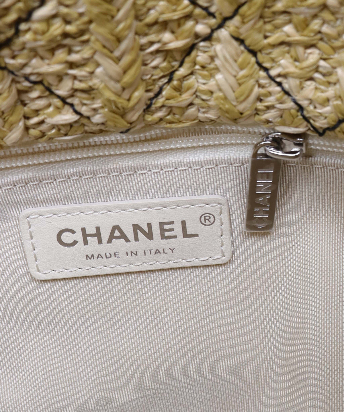 Chanel Black PVC Shopper Tote with Raffia Insert DXBK0444
