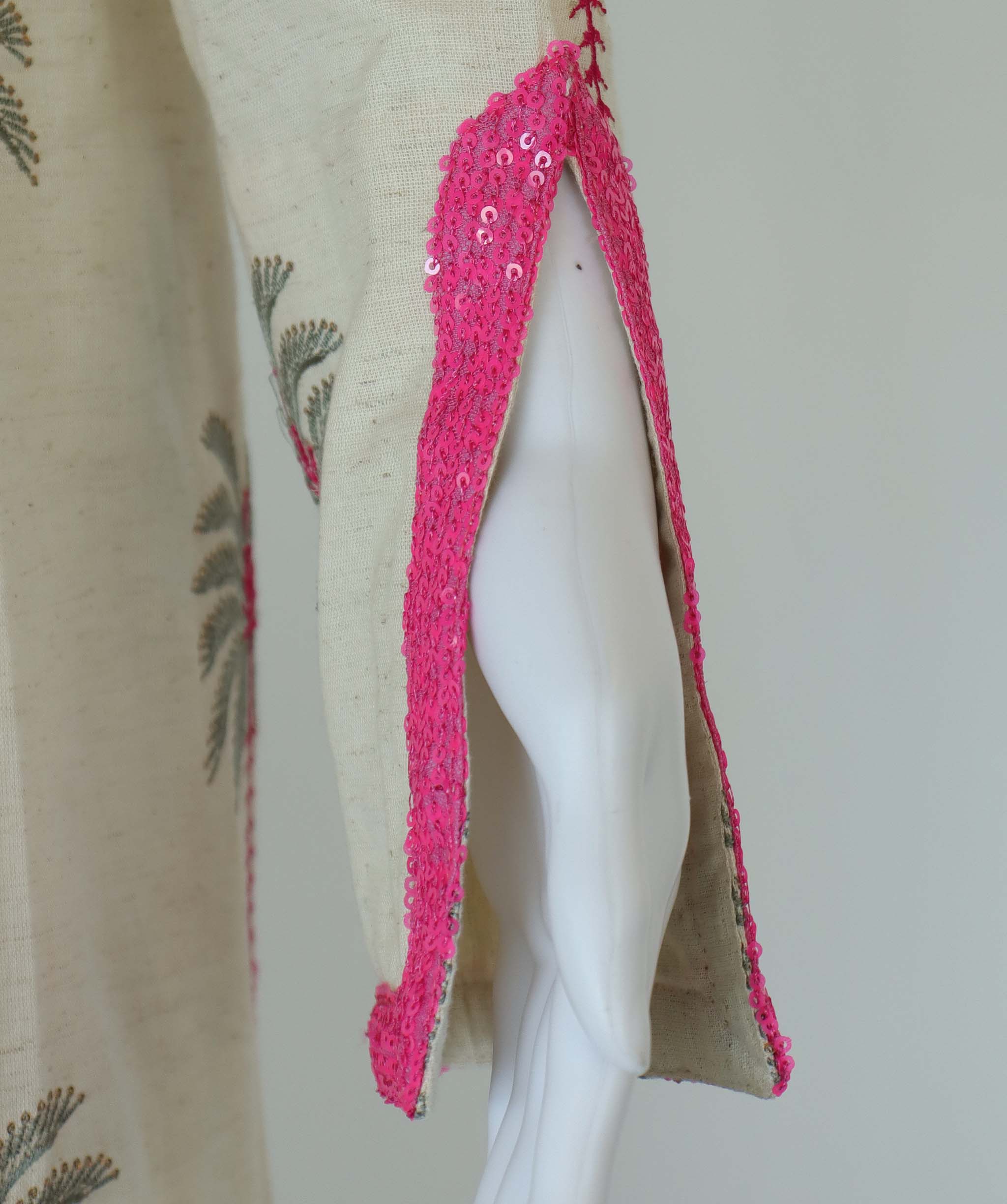 PALM TREE COTTON SHIRT DRESS PINK SIZE OS ASC7132