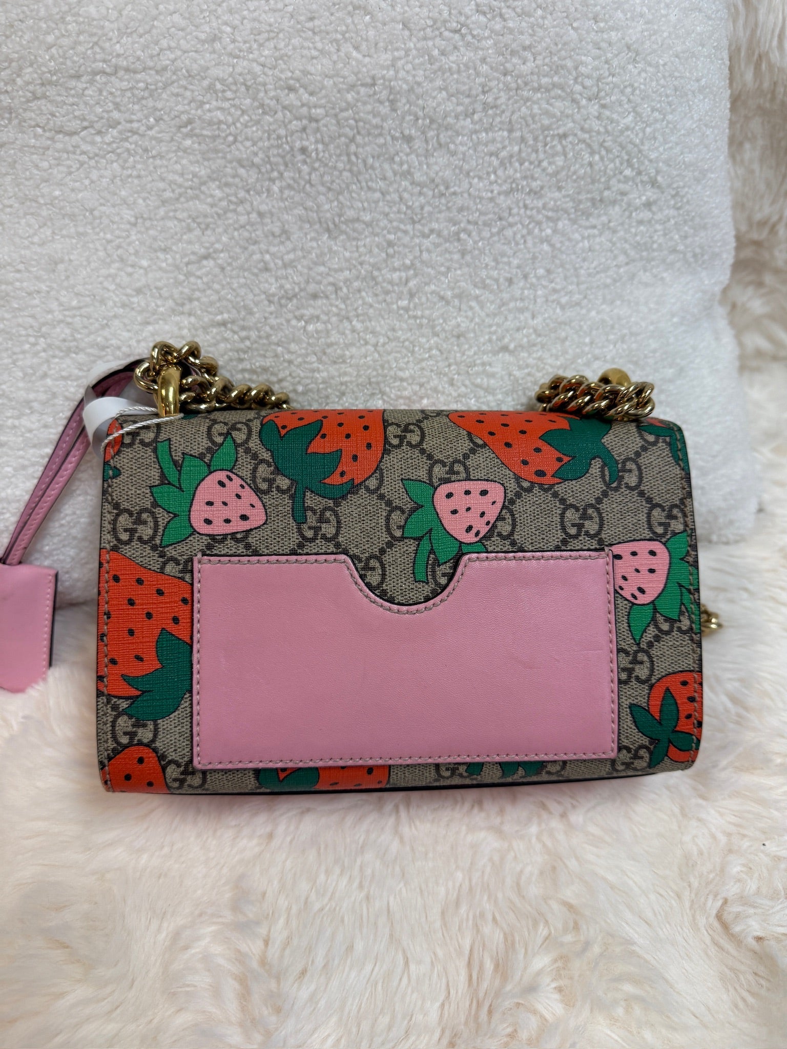 Gucci Padlock GG Strawberry Chain Bag
