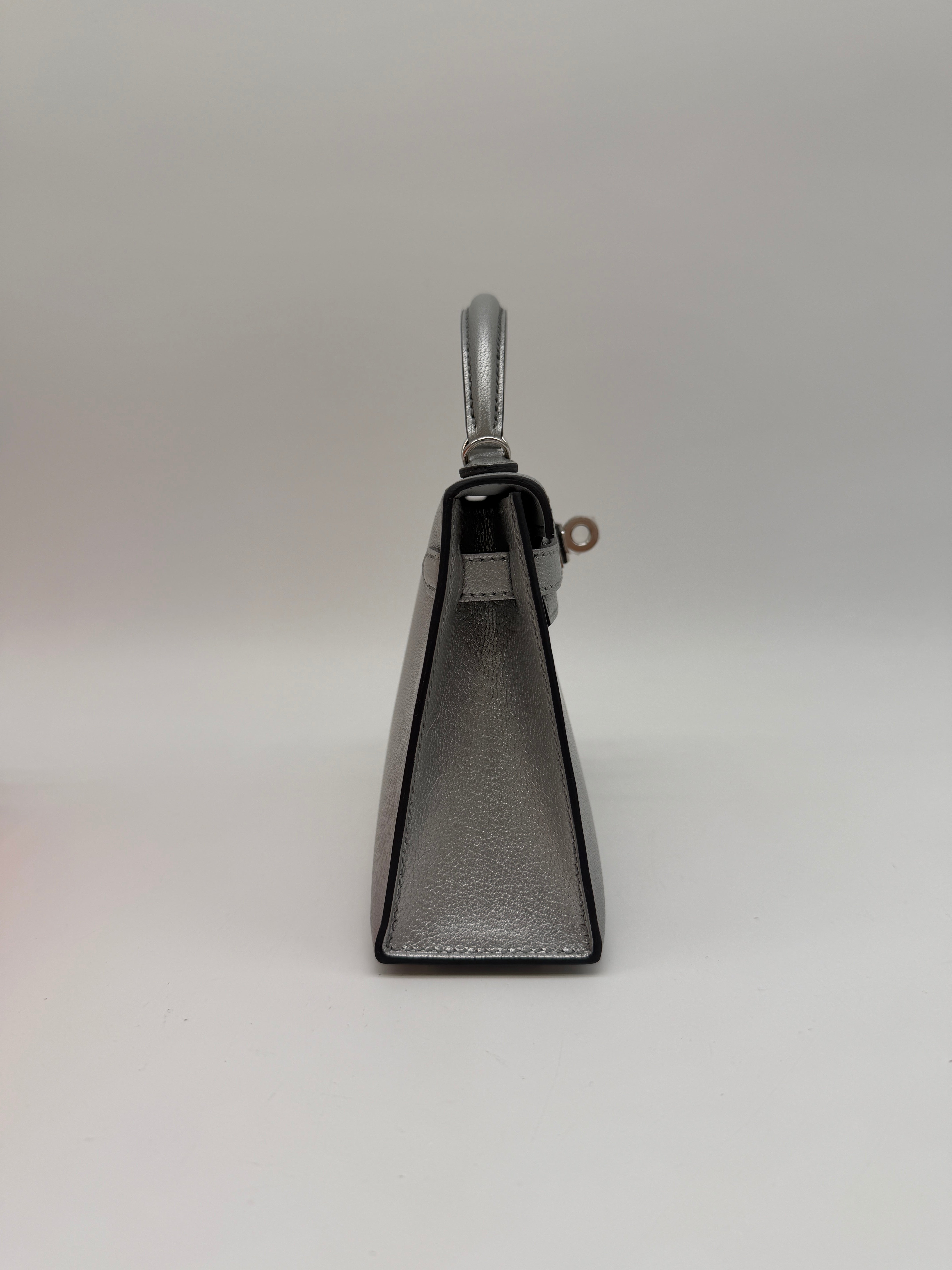 Hermès Mini Kelly Argentee Palladium Hardware