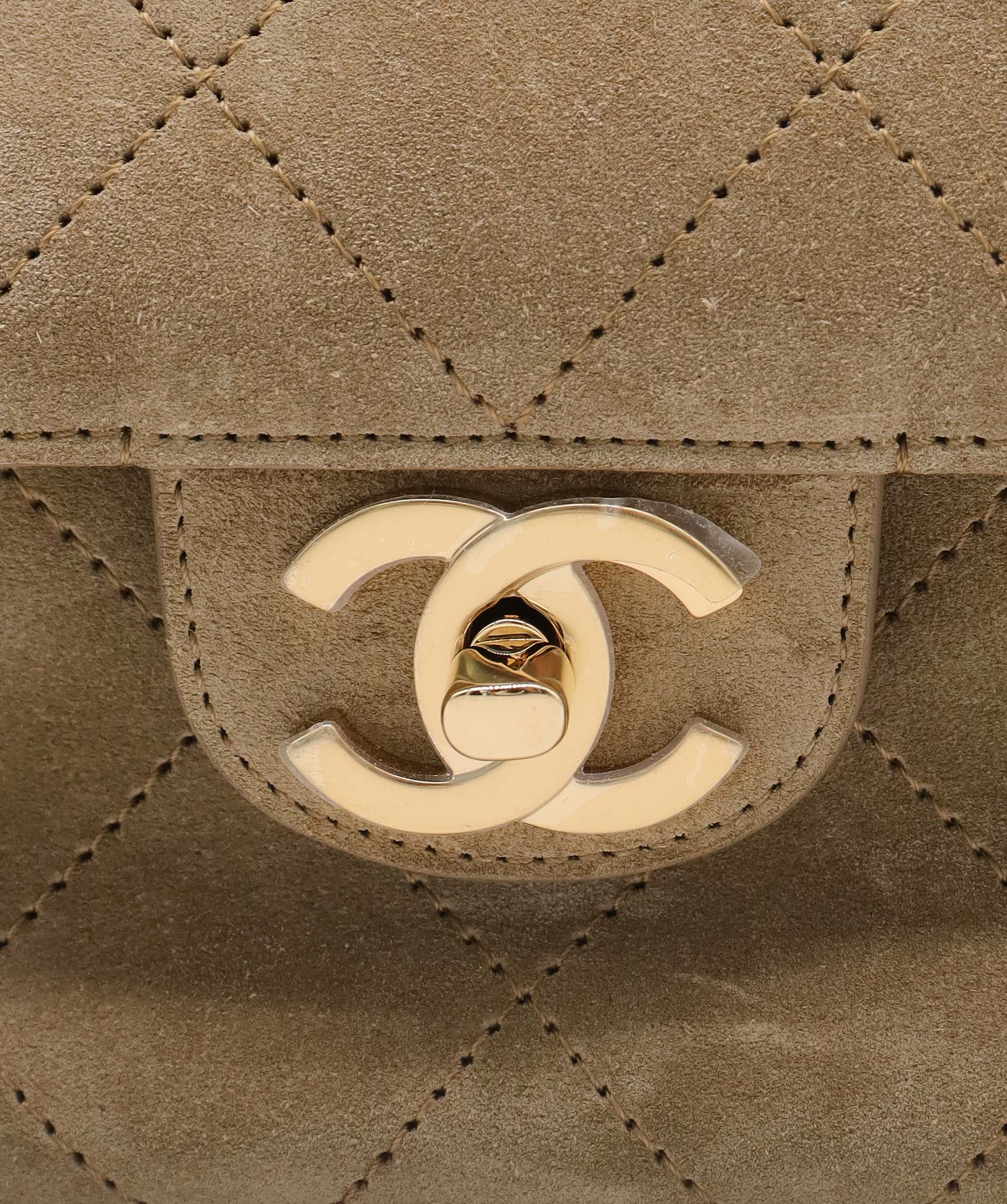 CHANEL SUEDE BAG BROWN SUEDE ASC7288