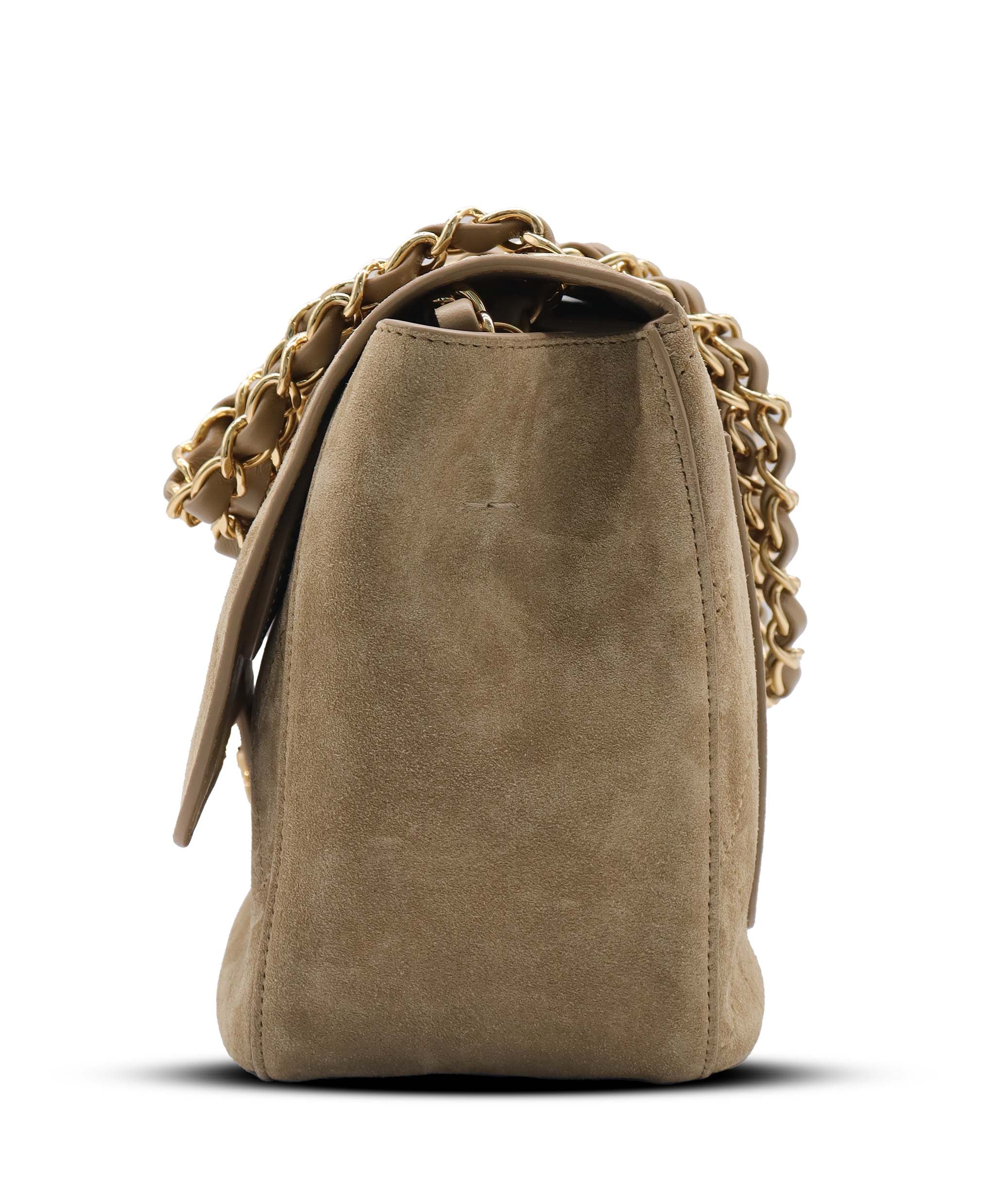 CHANEL SUEDE BAG BROWN SUEDE ASC7288