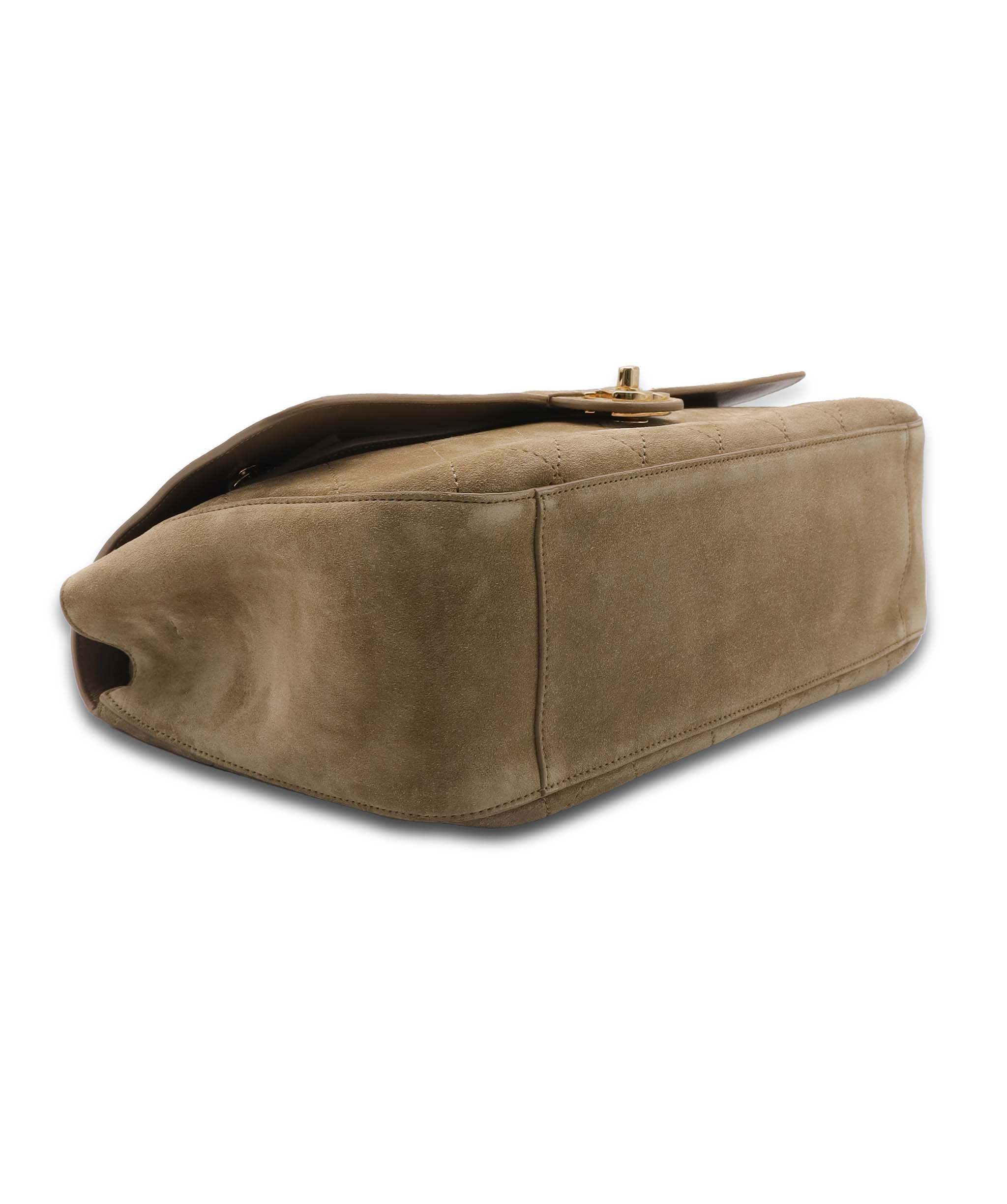 CHANEL SUEDE BAG BROWN SUEDE ASC7288