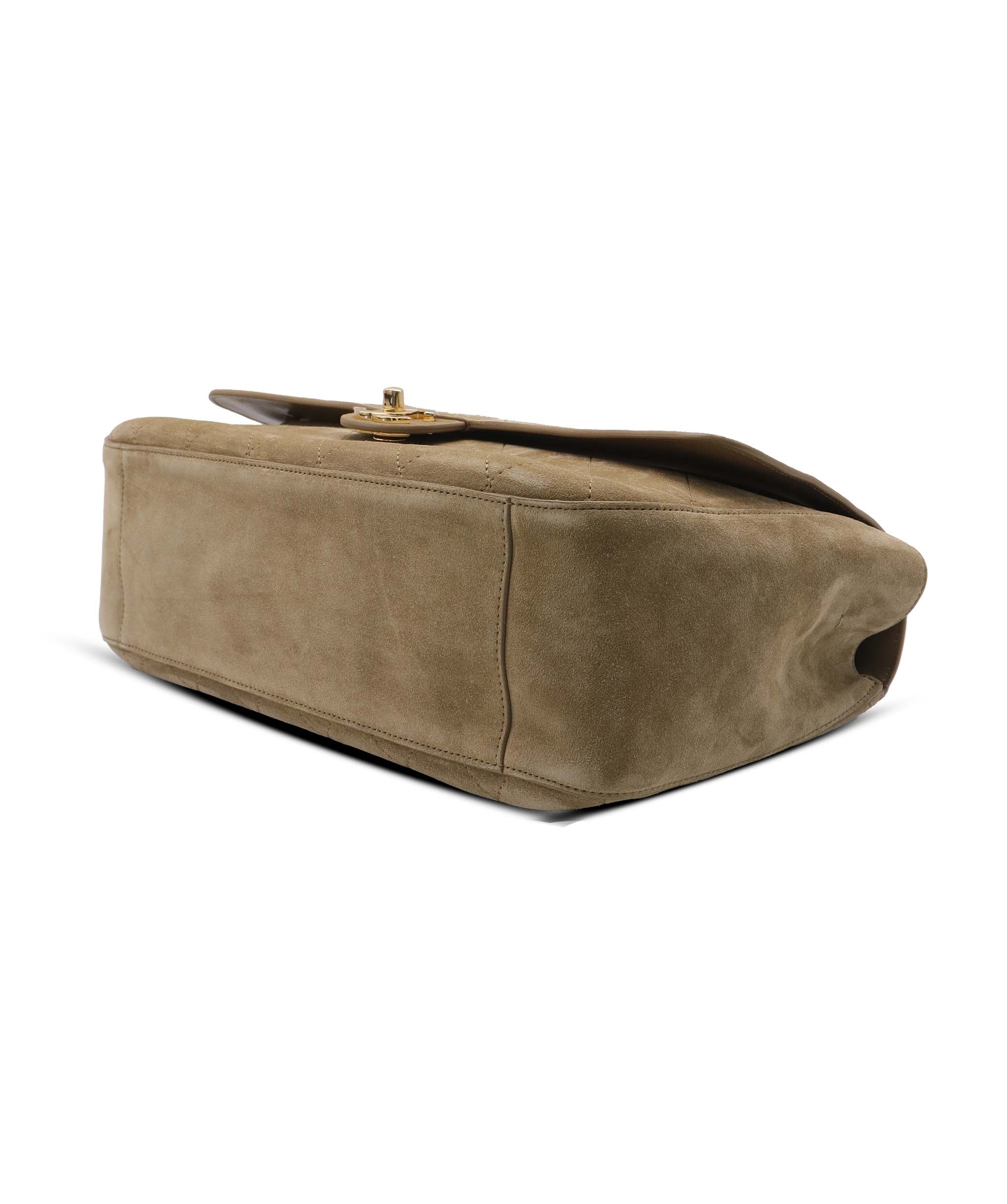 CHANEL SUEDE BAG BROWN SUEDE ASC7288
