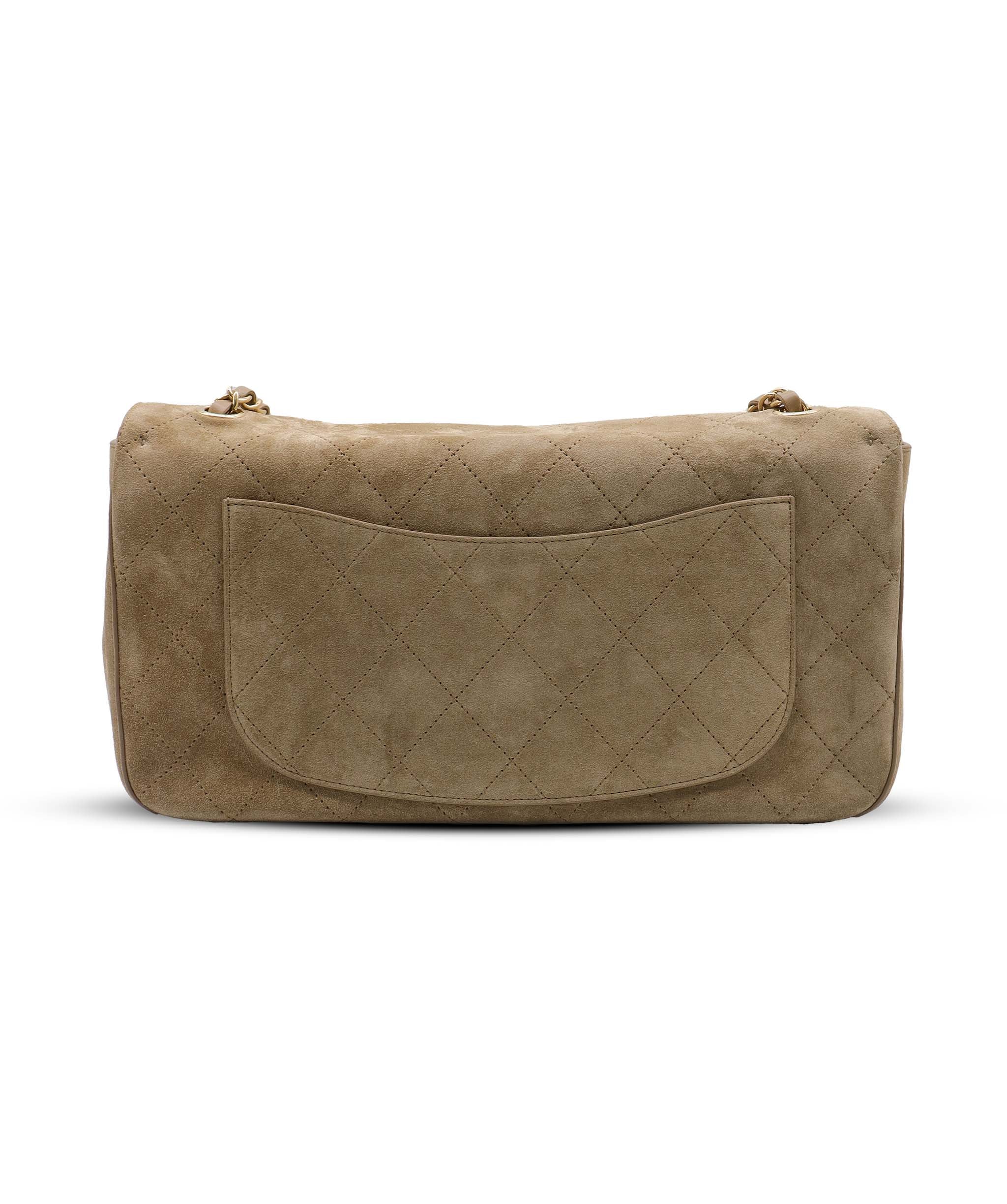 CHANEL SUEDE BAG BROWN SUEDE ASC7288