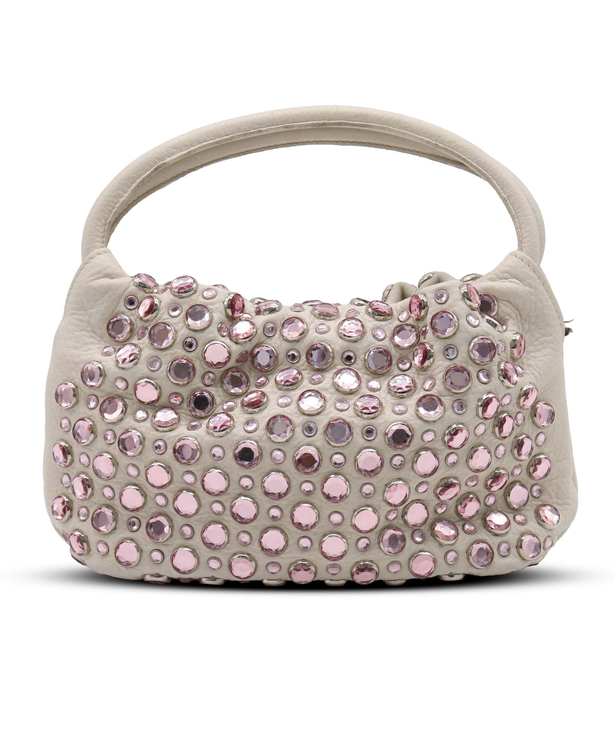 SONIA RYKIEL LEATHER HANDBAG WHITE ASC7284