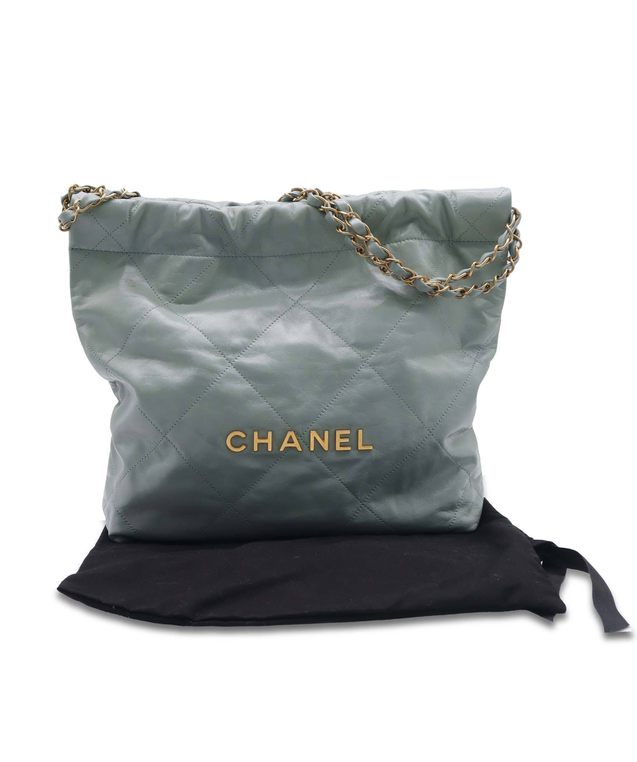 CHANEL HOBO BAG LIGHT BLUE ASC7285