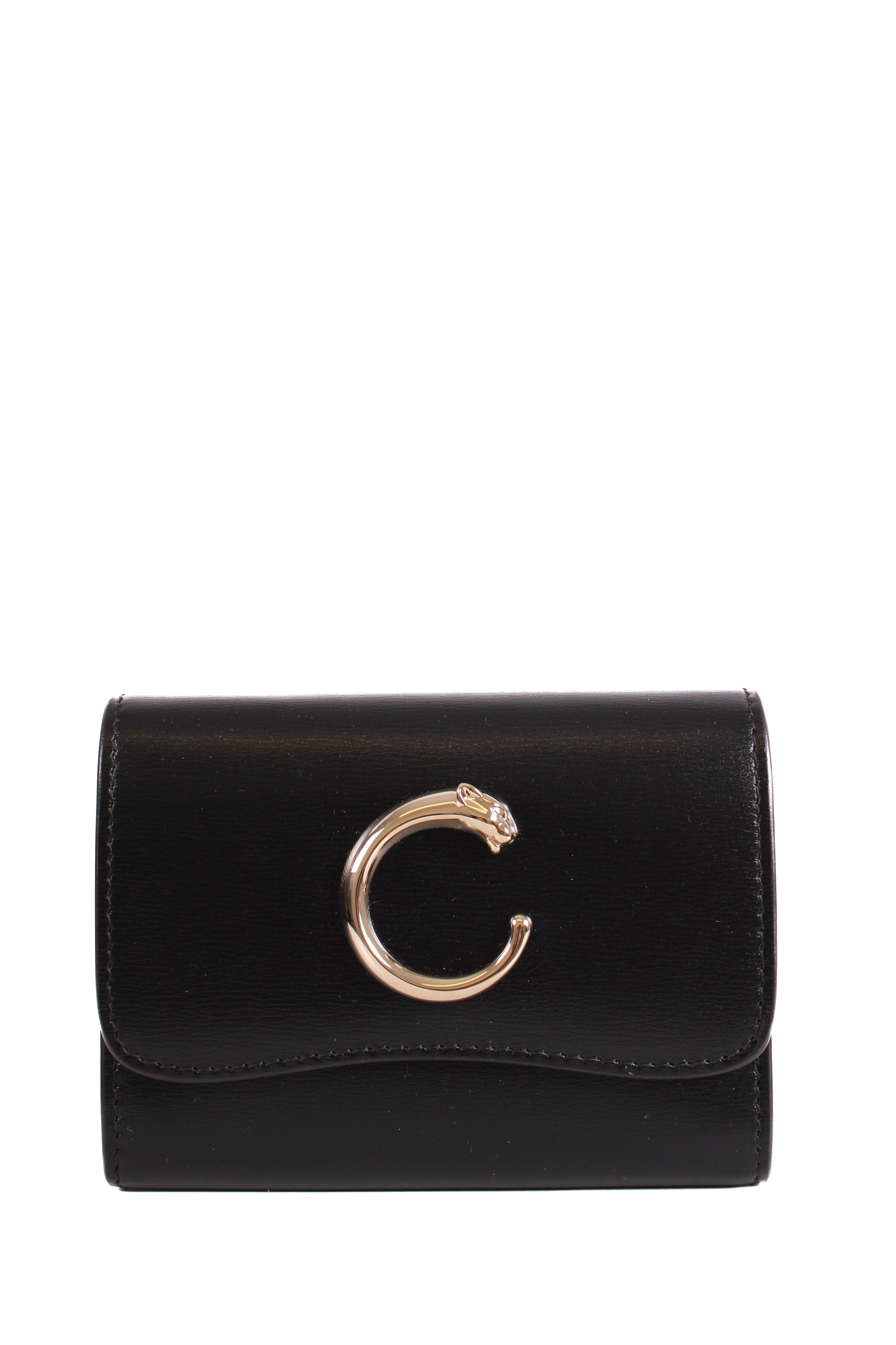 Cartier Cartier Panthera Mini Leather Purse Black