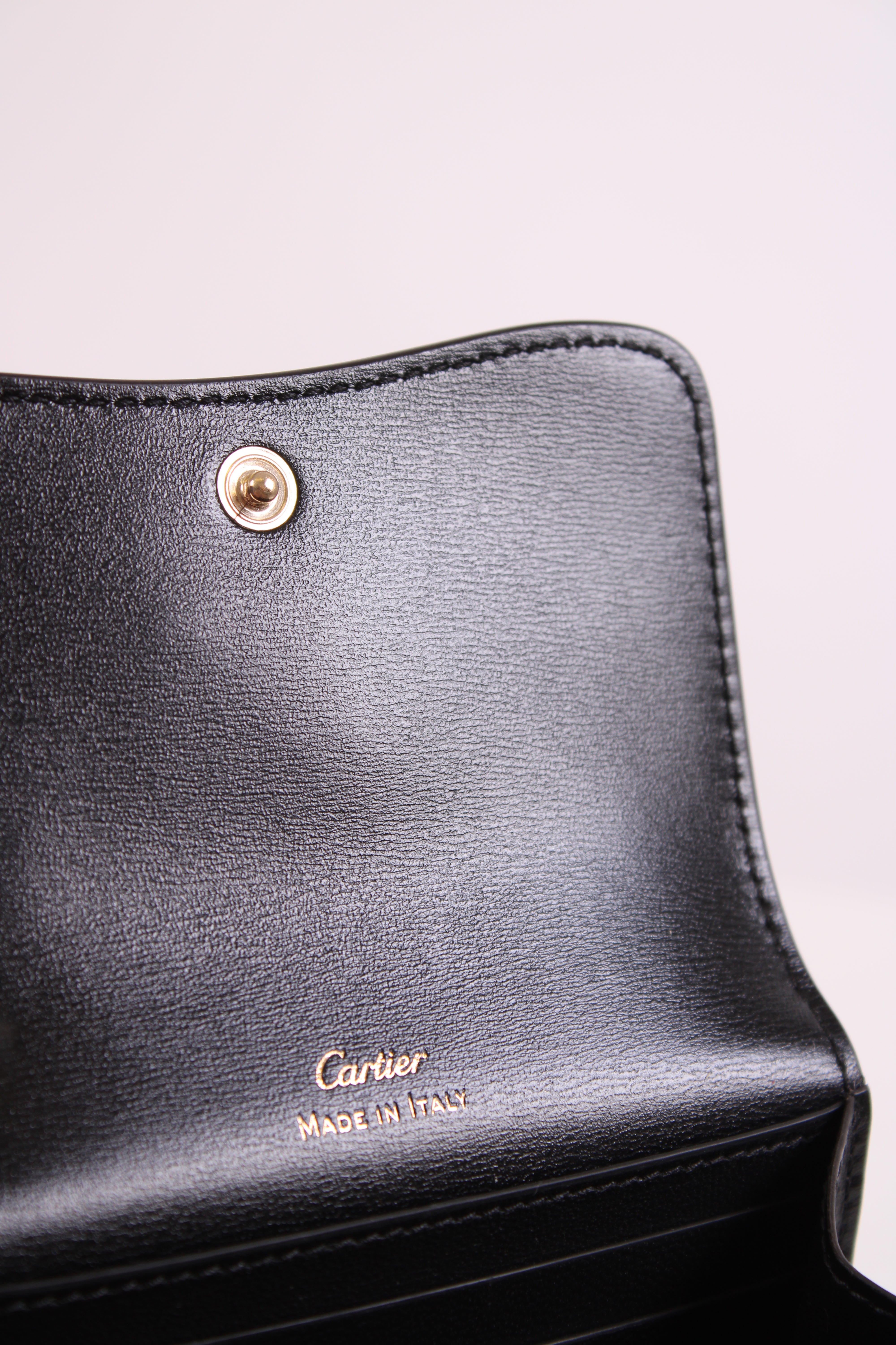 Cartier Panthera Mini Leather Purse Black