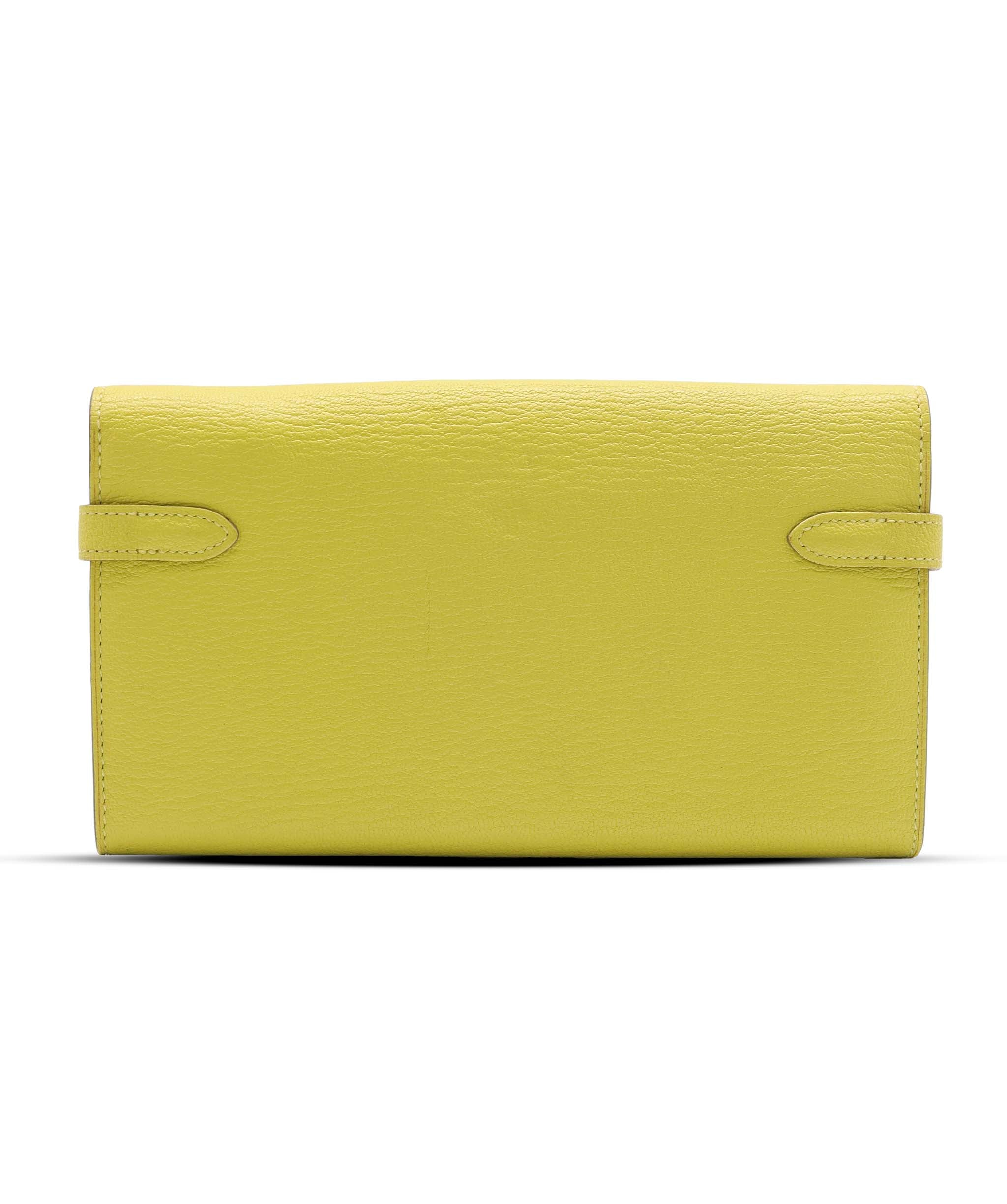 HERMES KELLY CLASSIQUE TO GO WALLET YELLOW ASC7291