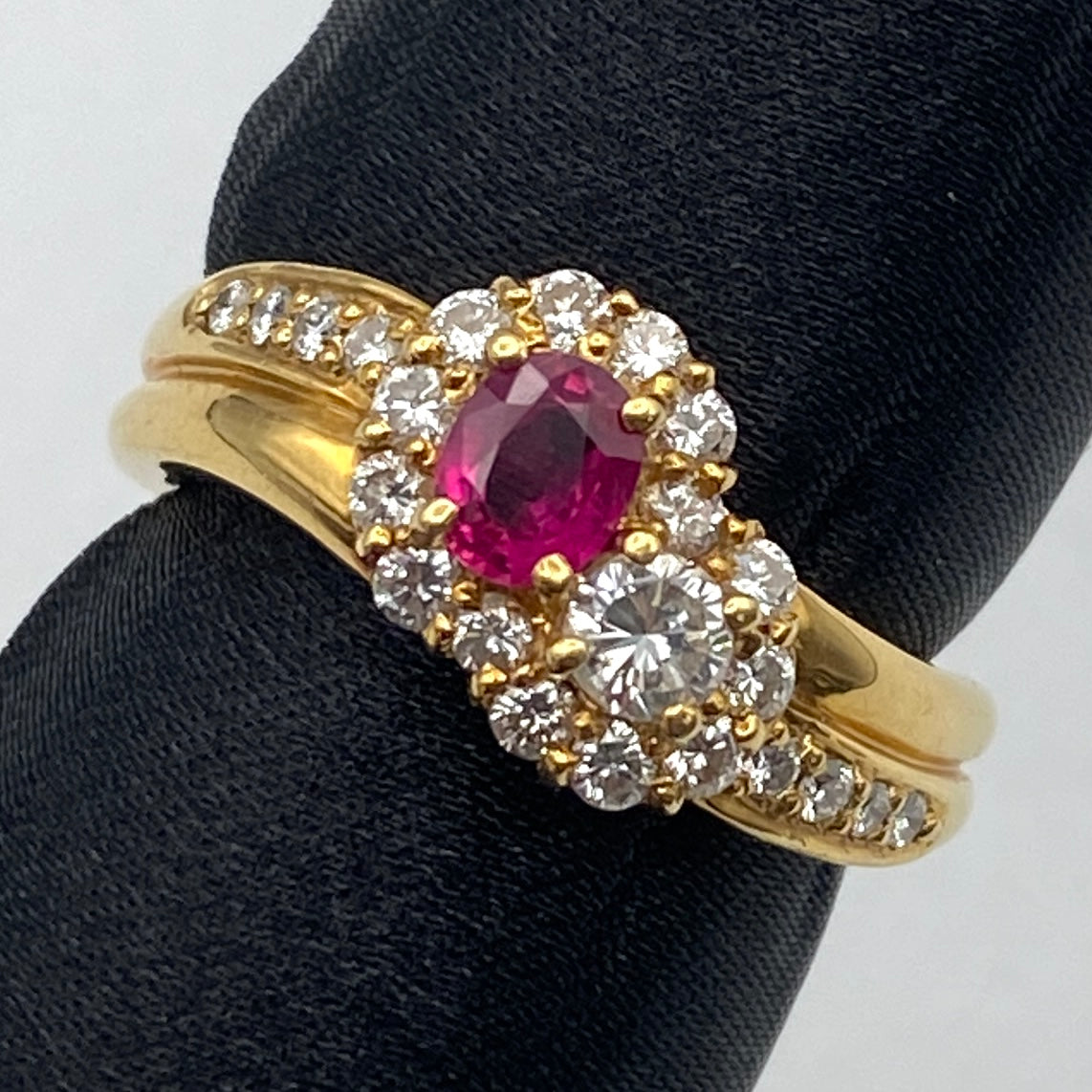 49431 SEIKO K18/750 Ruby Ring R0.38 D0.70 5.6g US5.75