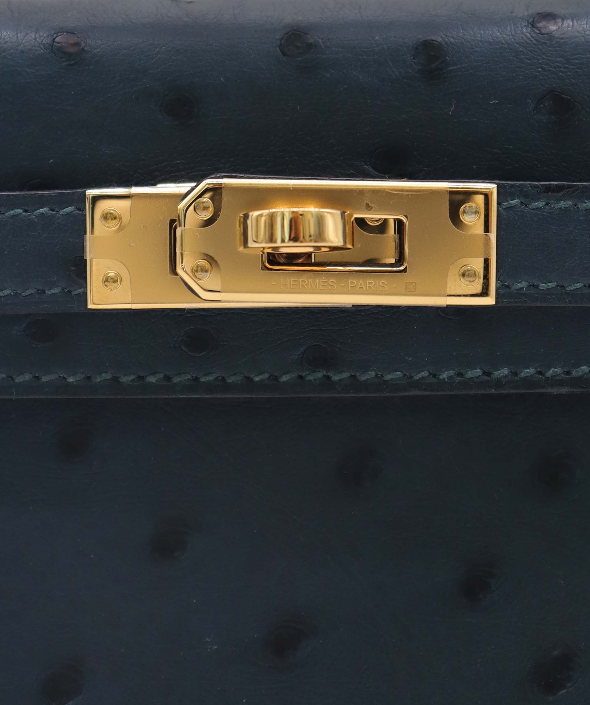 HERMES MINI KELLY VERT MANGROVE OSTRICH ASC7289