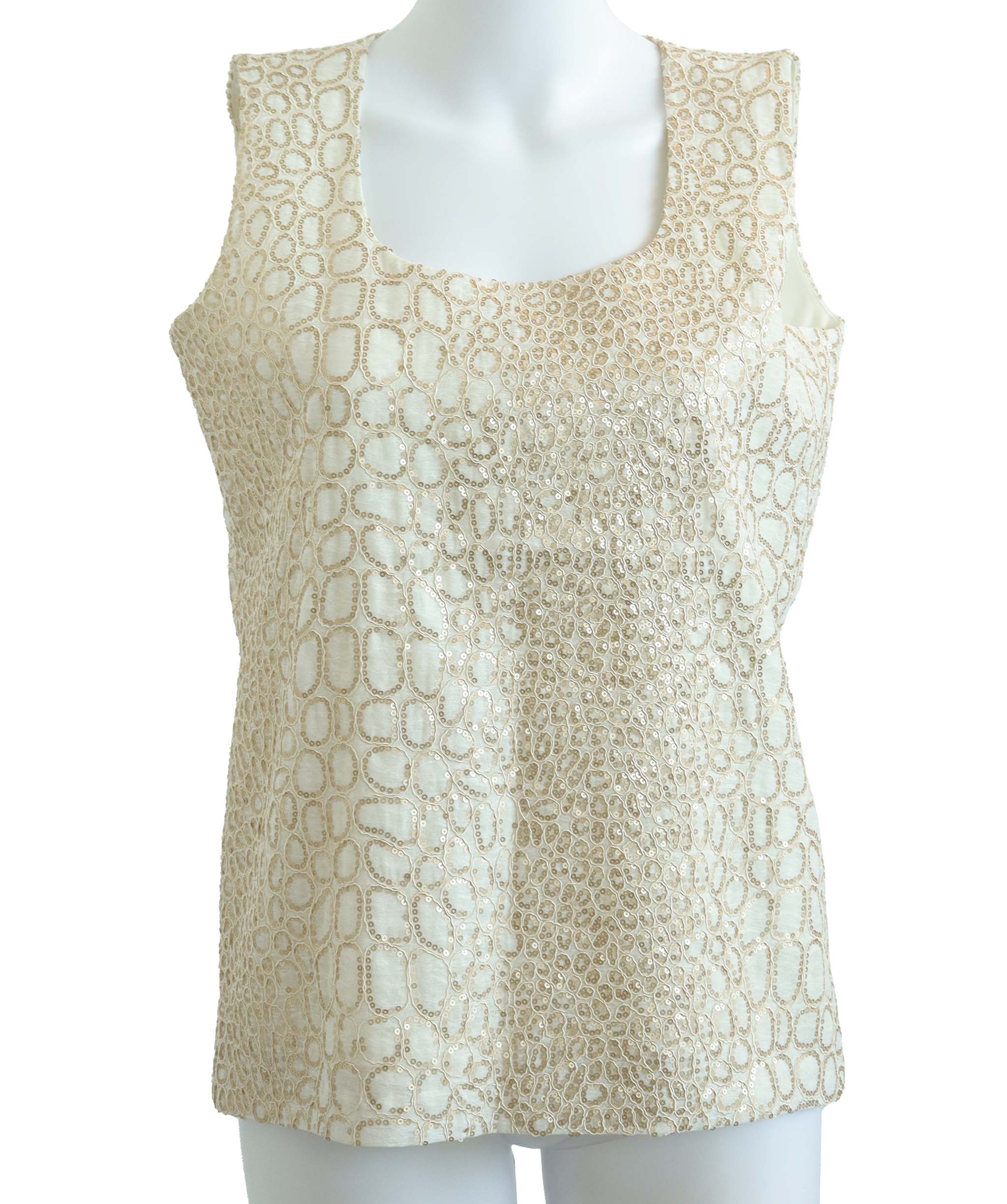 REBEL AVENUE Sleevless Cream Top AGC3765