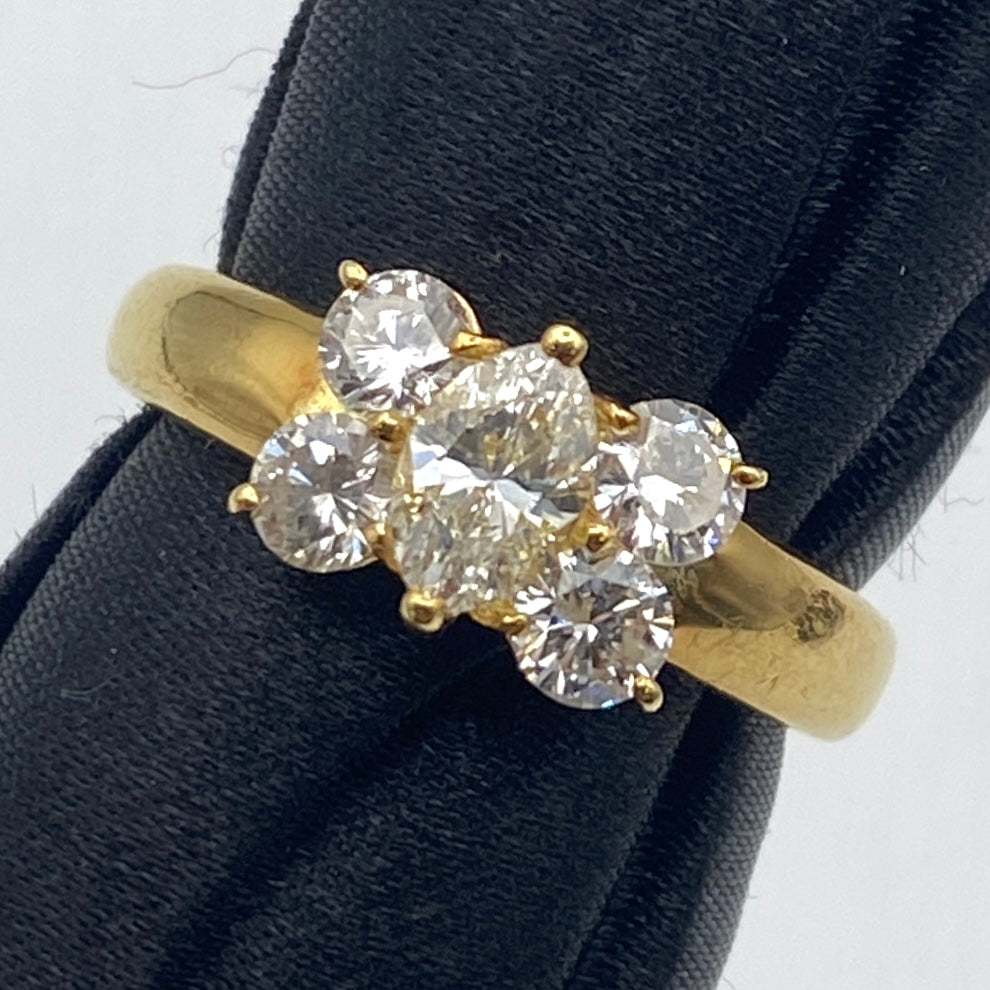 50336 K18 diamond ring D0.63 D0.43 4.9g US5.5