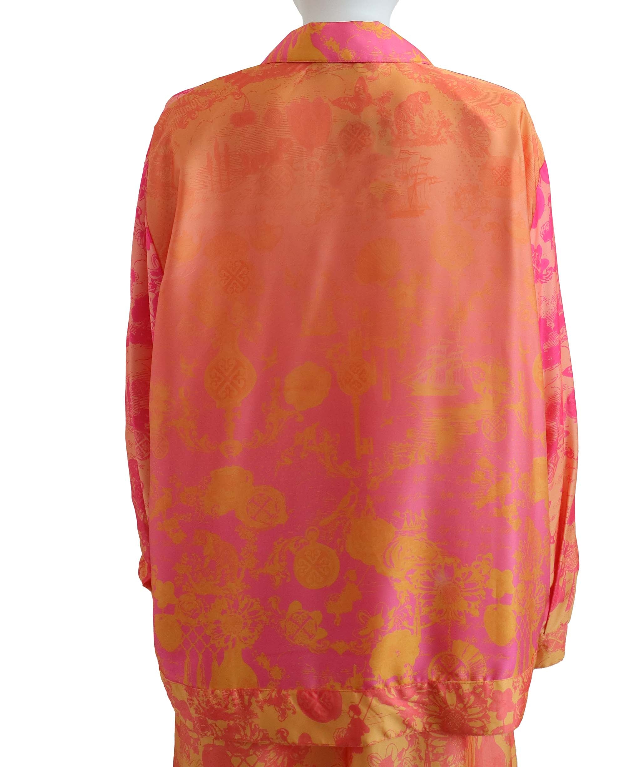 WHITEHELLO Tangerine-Pink Top and Inner Dress Set AGC3737