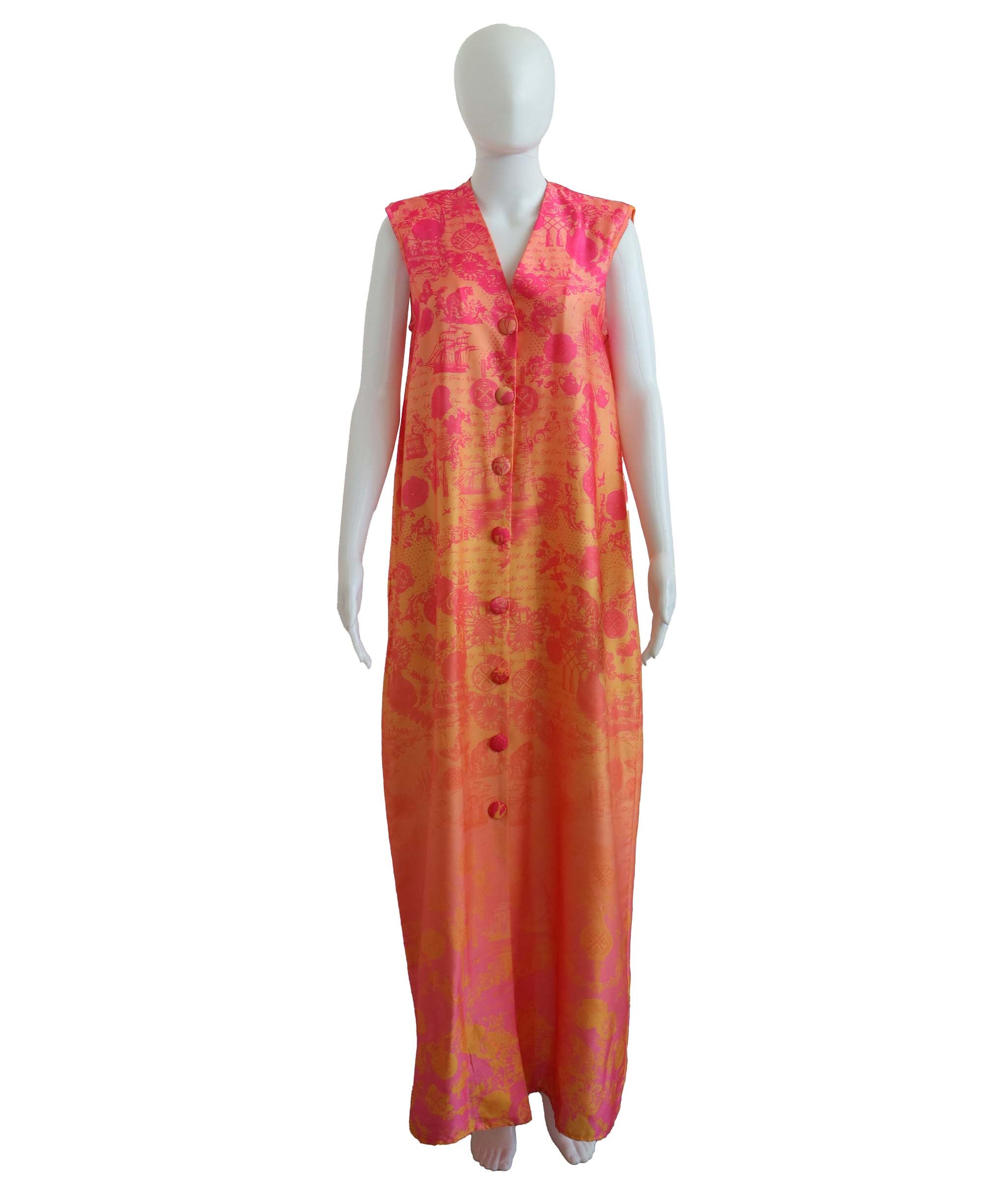 WHITEHELLO Tangerine-Pink Top and Inner Dress Set AGC3737