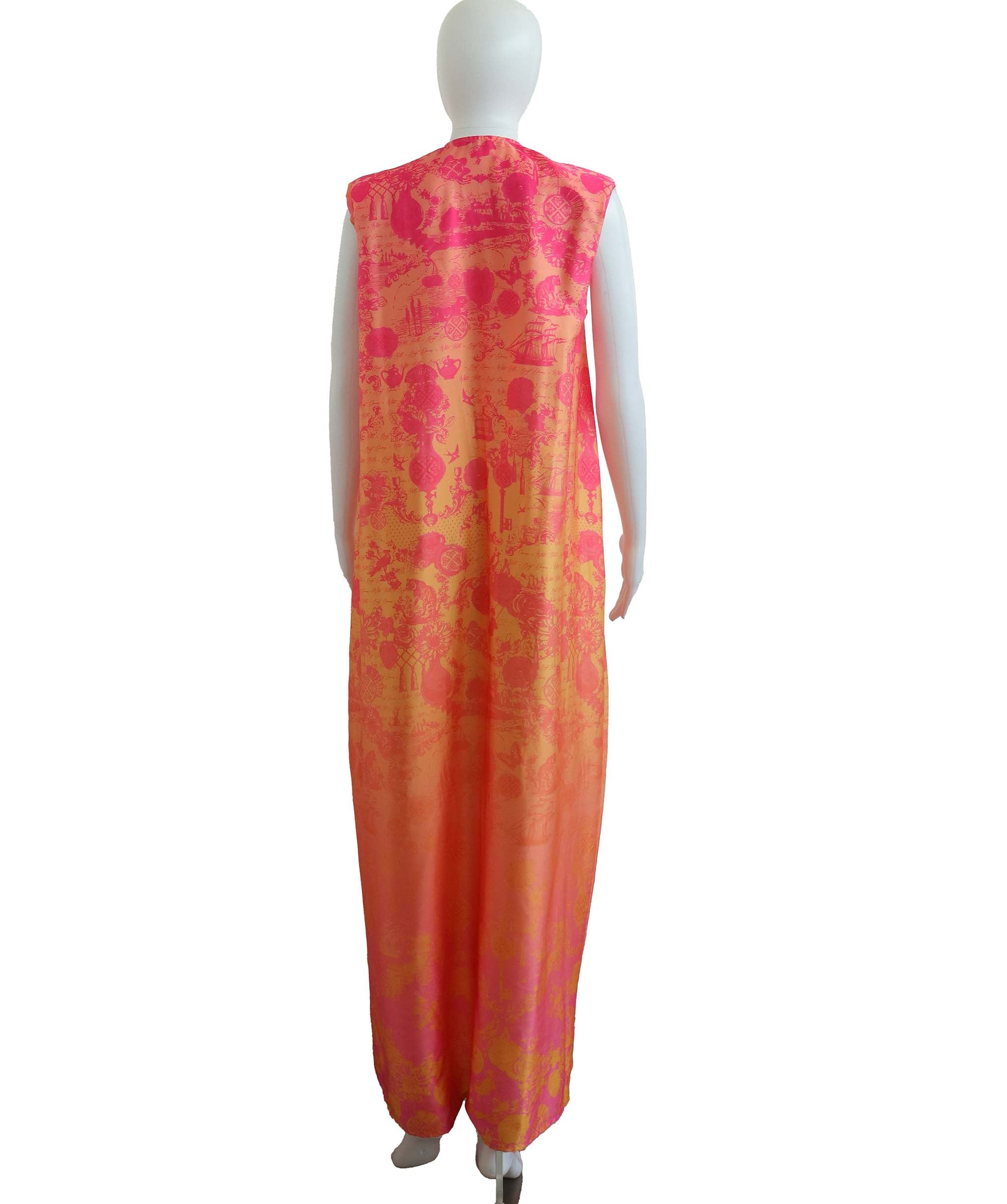 WHITEHELLO Tangerine-Pink Top and Inner Dress Set AGC3737