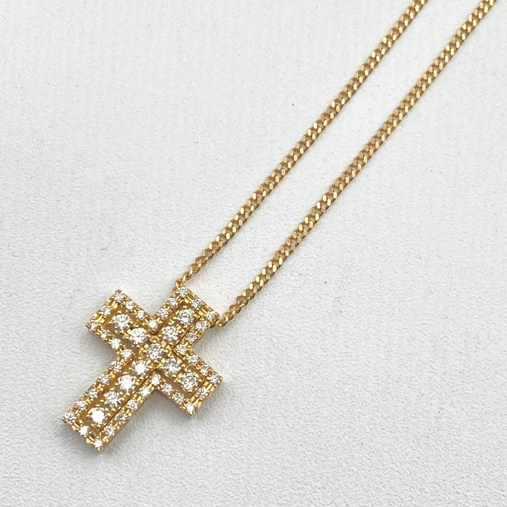 49019 K18/750 Diamond Pen Necklace D0.23 D0.28 5.9g