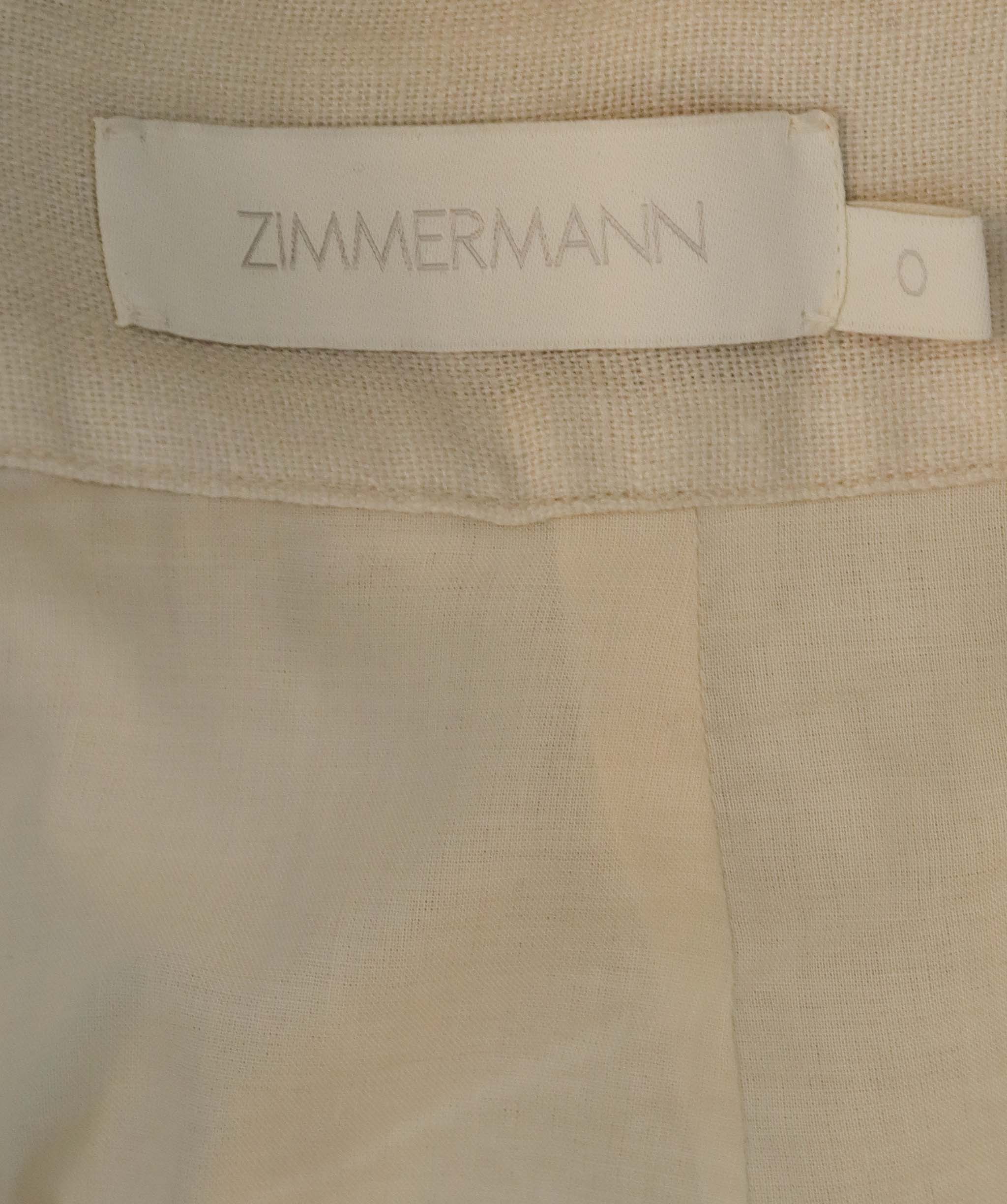 ZIMMERMANN SHORT WITH BELT BEIGE SIZE 0 ASC7255