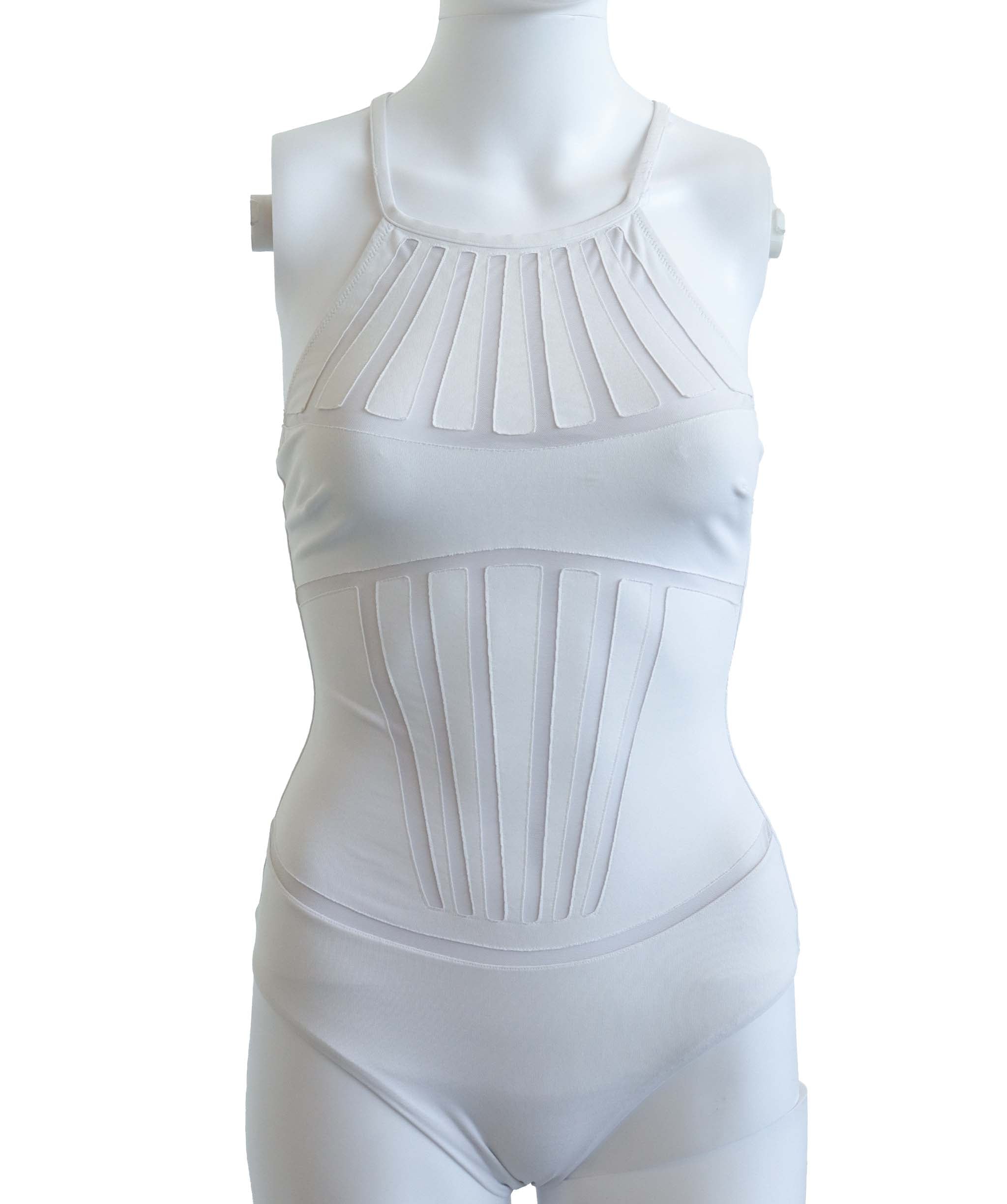 LA PERLA SWIMWEAR WHITE WHITE SIZE UK-10 ASC7276