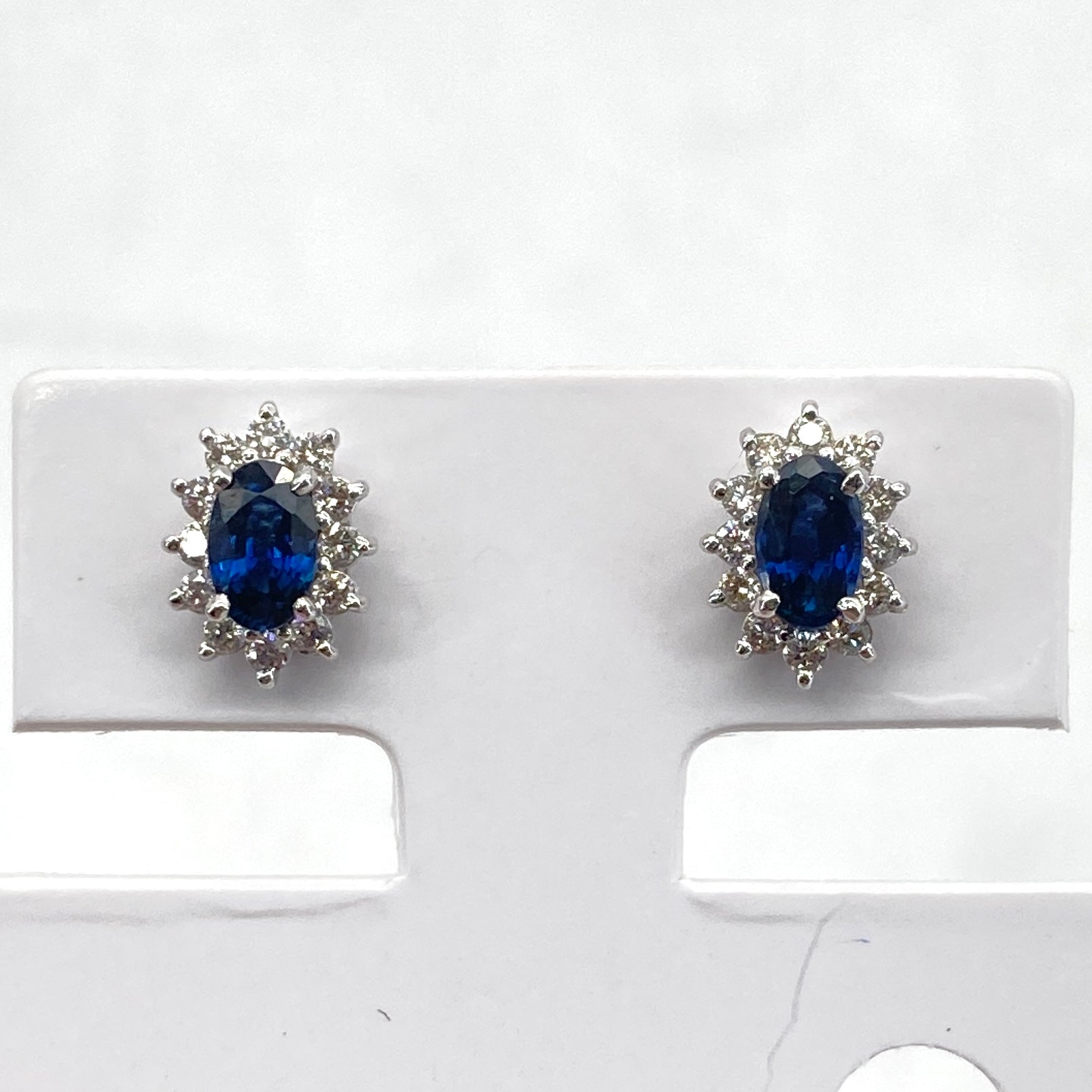 49179 K18WG sapphire earrings S0.27*2 D0.08*2 1.3g