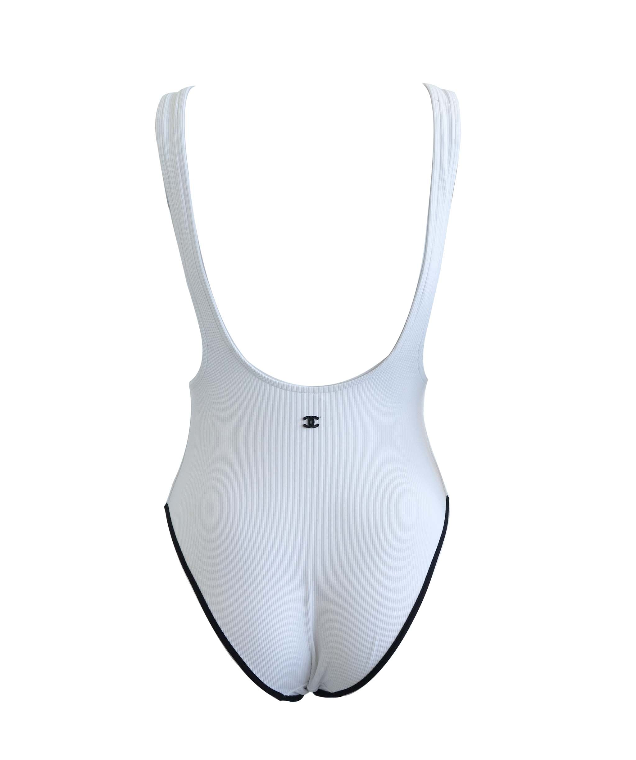 CHANEL SWIMWEAR WHITE SIZE 38 ASC7278